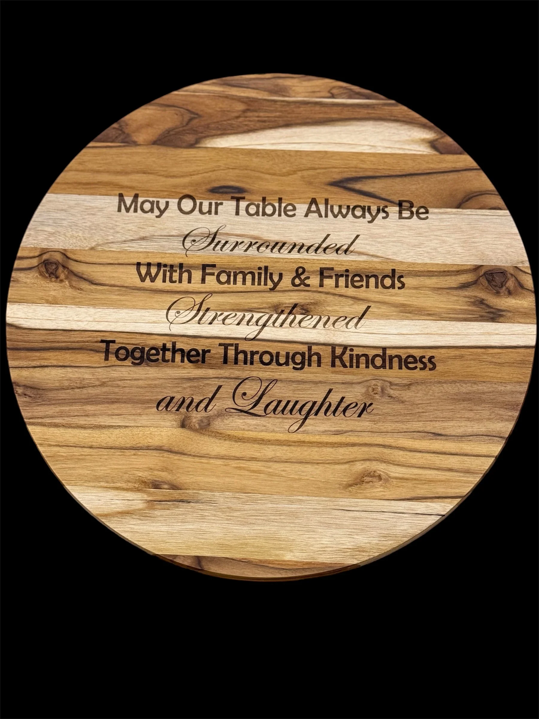 15" Lazy Susan Teak - $50.00