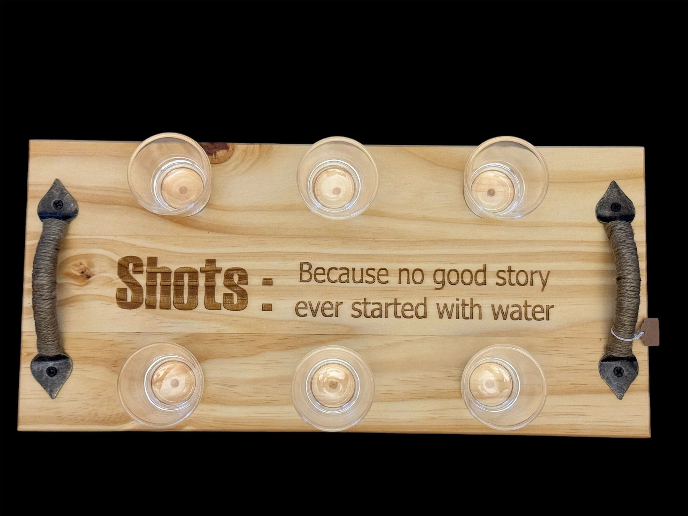 Shot board with glasses - $45.00