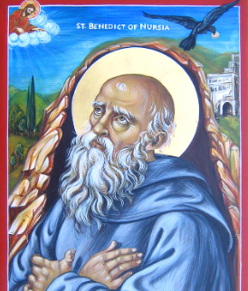 St Benedict of Nursia, abbot (d. 550)