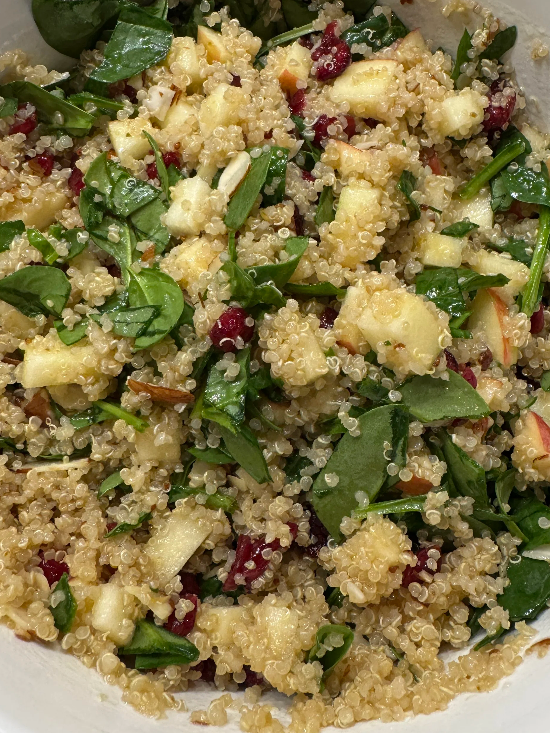 apple cranberry quinoa salad