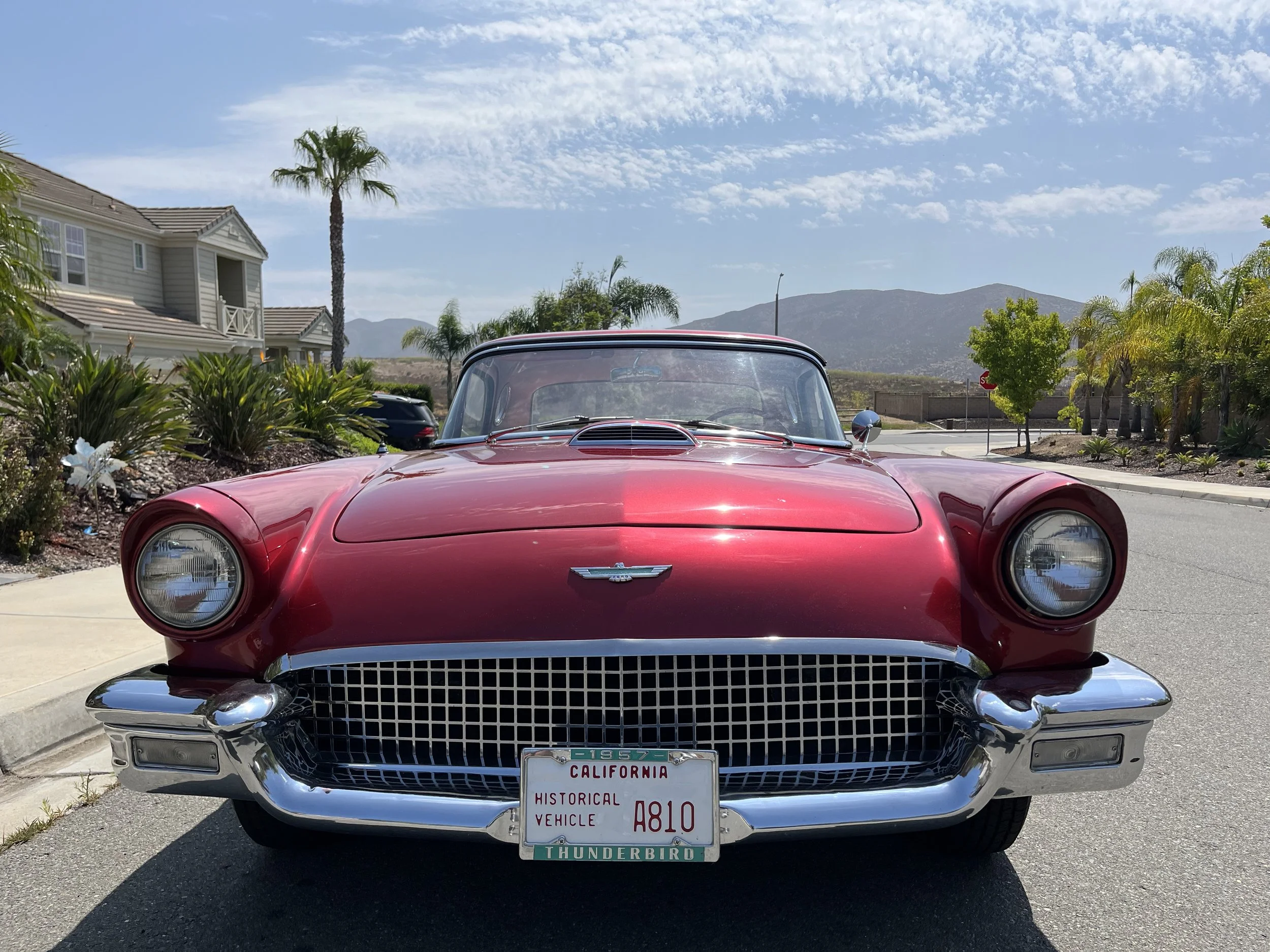 Bill's 57 Thunderbird nose -- the front bumper is different than the 56 and 55