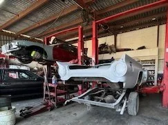 1957 Thunderbird under restoration, yay Emelio