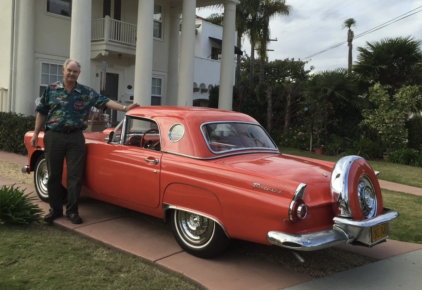 Bill's 1956 red Thunderbird with continental kit in San Diego, CA