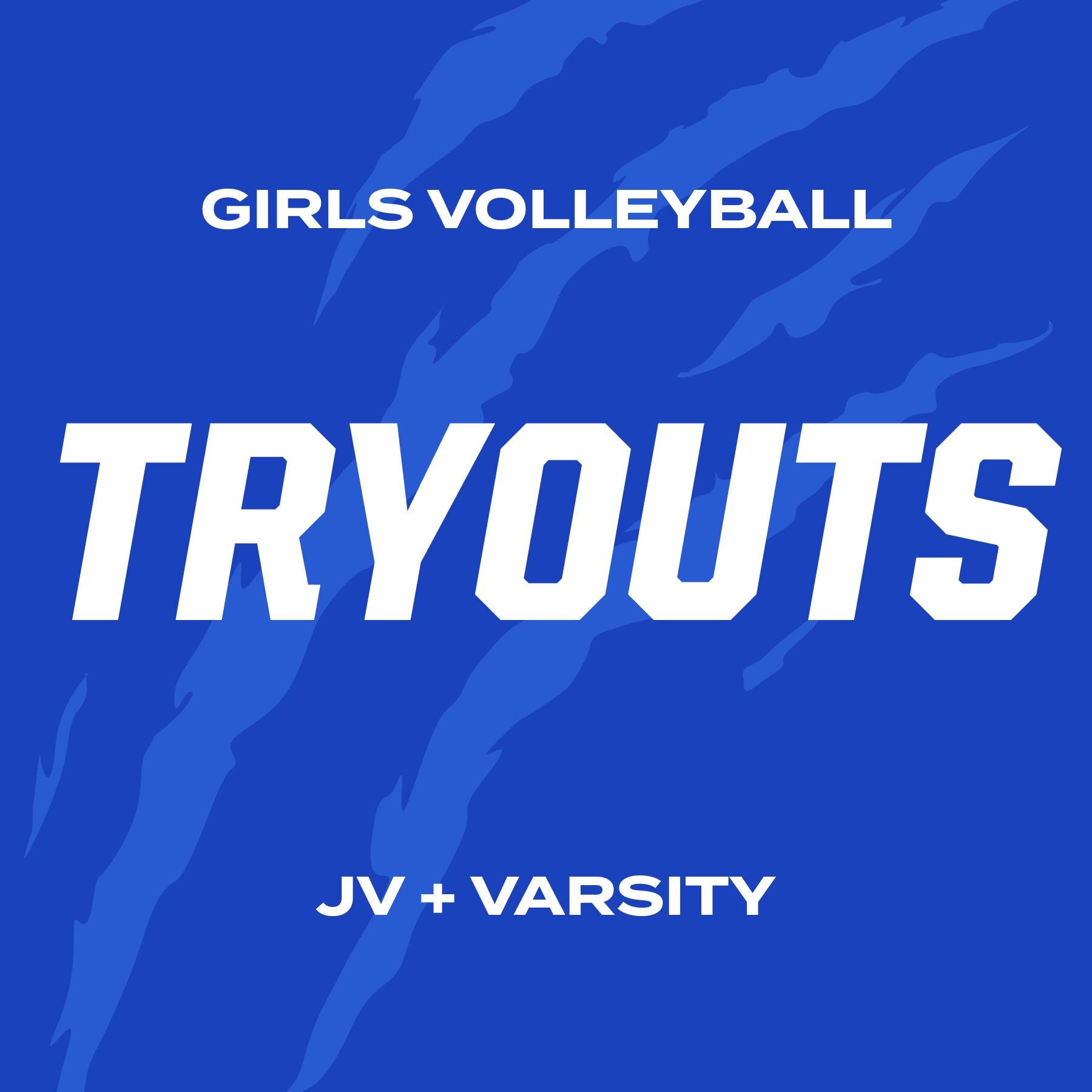 High School tryout date (JV and Varsity):
June 11, from 2:00pm-4:00pm @ Calvary Bible Church

Middle School open gym dates:
August 6 &amp; 8, from 10:30am-12:30pm @ Calvary Bible Church 

Middle School tryouts:
August 13, 10:30am-12:30pm @ Calvary Bi