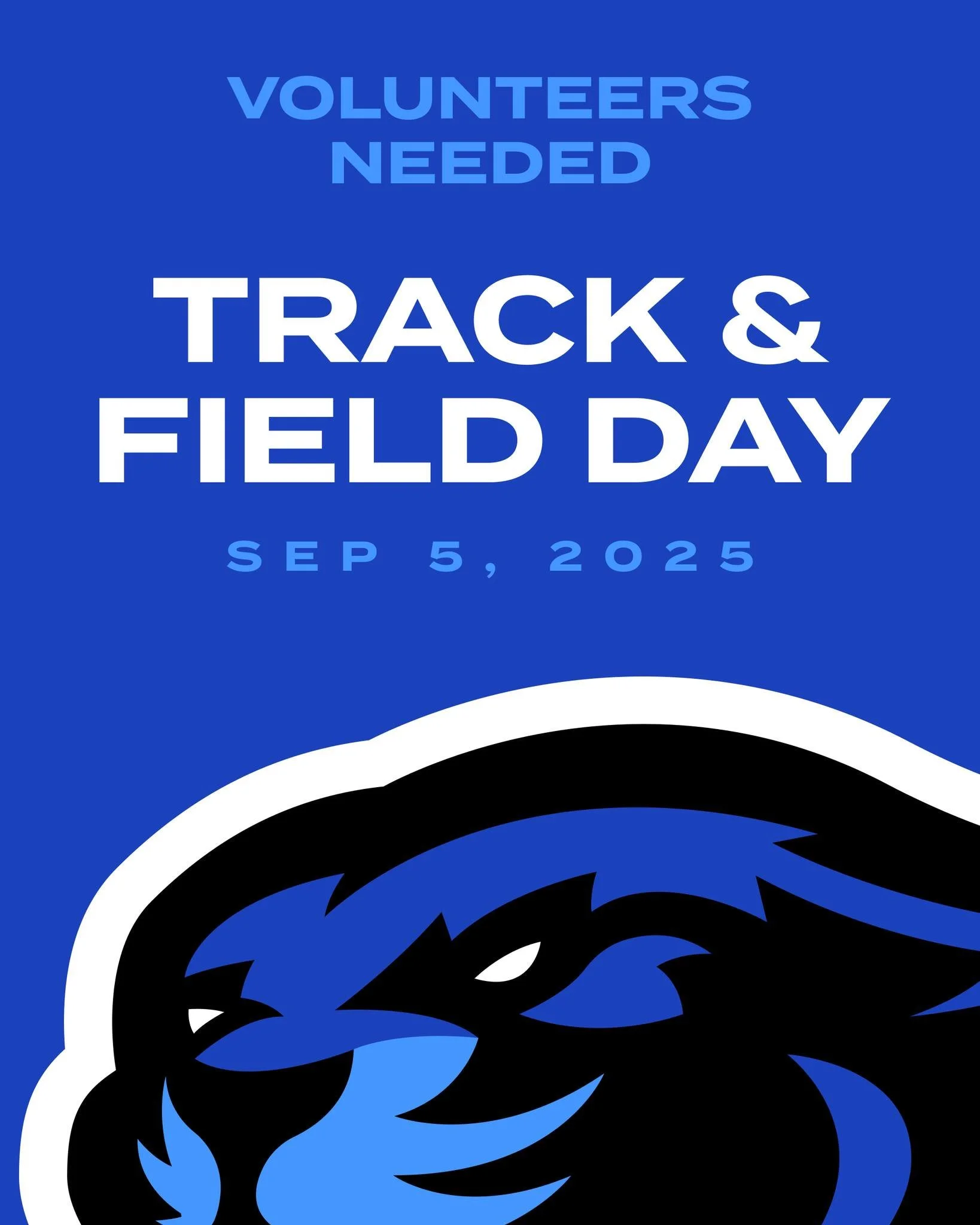 TRACK &amp; FIELD DAY IS TWO WEEKS AWAY!

We're in need of student volunteers to help us run smooth Track &amp; Field Day for our young Cougars and new families! We're also still looking for a few more adults to join the Track &amp; Field Day Committ