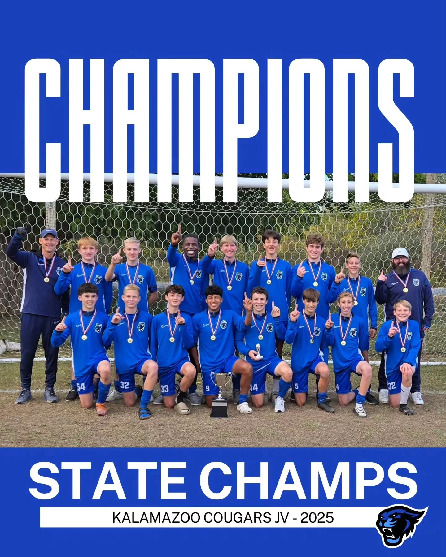 🏆 STATE CHAMPIONS! 🏆
Congratulations to our Cougars Boys JV Team on bringing home the State Championship Title! 💪🔥
Your hard work, determination, and heart for the game made this seasons championship dream a reality. We’re so proud of our