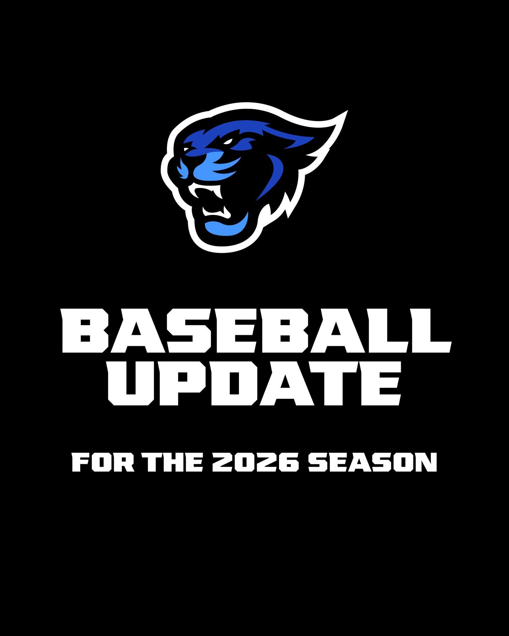 ATTENTION COUGAR BASEBALL PLAYERS AND FAMILIES!

We're excited to share that the baseball pre-season communications will be going out in the very near future! Our apologies on things rolling out a little later than previous seasons, but we thank you 