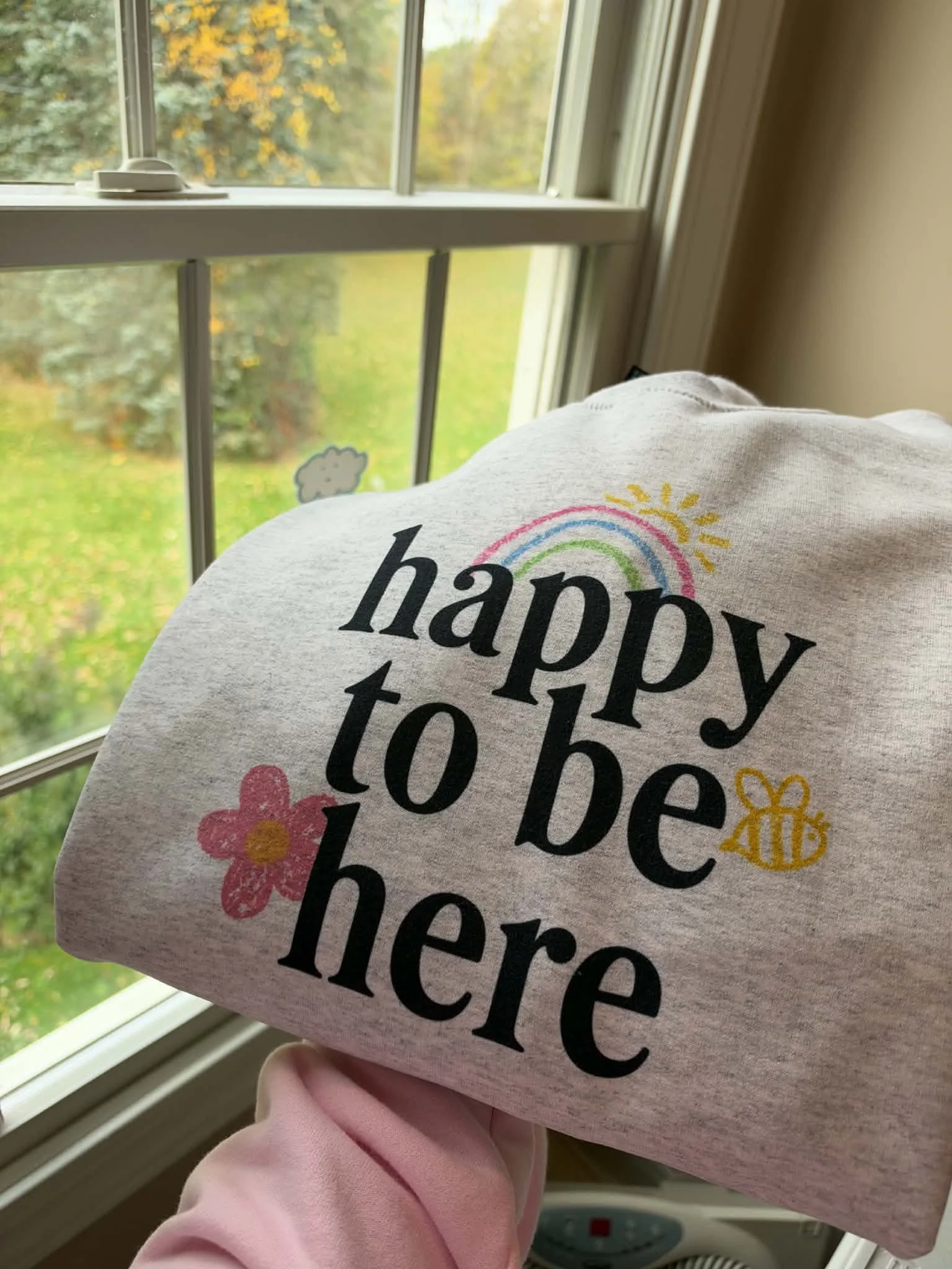 'happy to be here' Crewneck - VINTAGE WASH