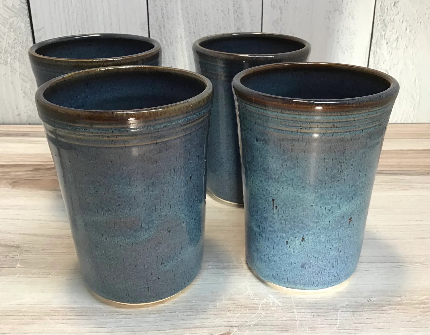 Set of Two Ceramic Mugs-Large handmade pottery mugs-set of two ceramic coffee  mugs- Slate Twilight Glaze--for hot or cold beverages--gift idea —  CRUTCHFIELD POTTERY