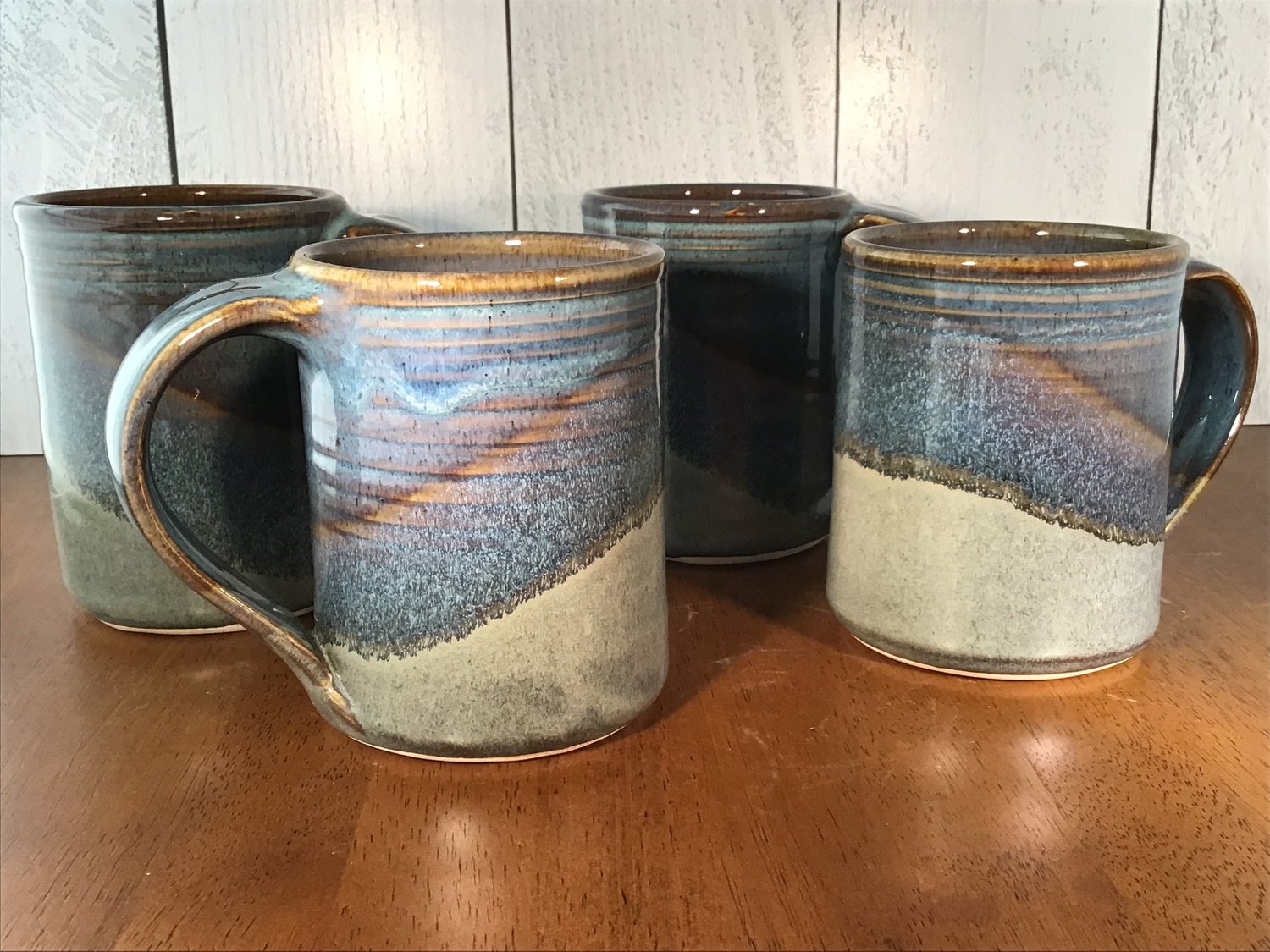 Set Of Two Gray Ceramic Mugs With Handle, Large Cappuccino Cups, 2 Coffee/Tea  Stoneware Mugs, Unique Pottery Handmade Rustic Tall Mug - Yahoo Shopping