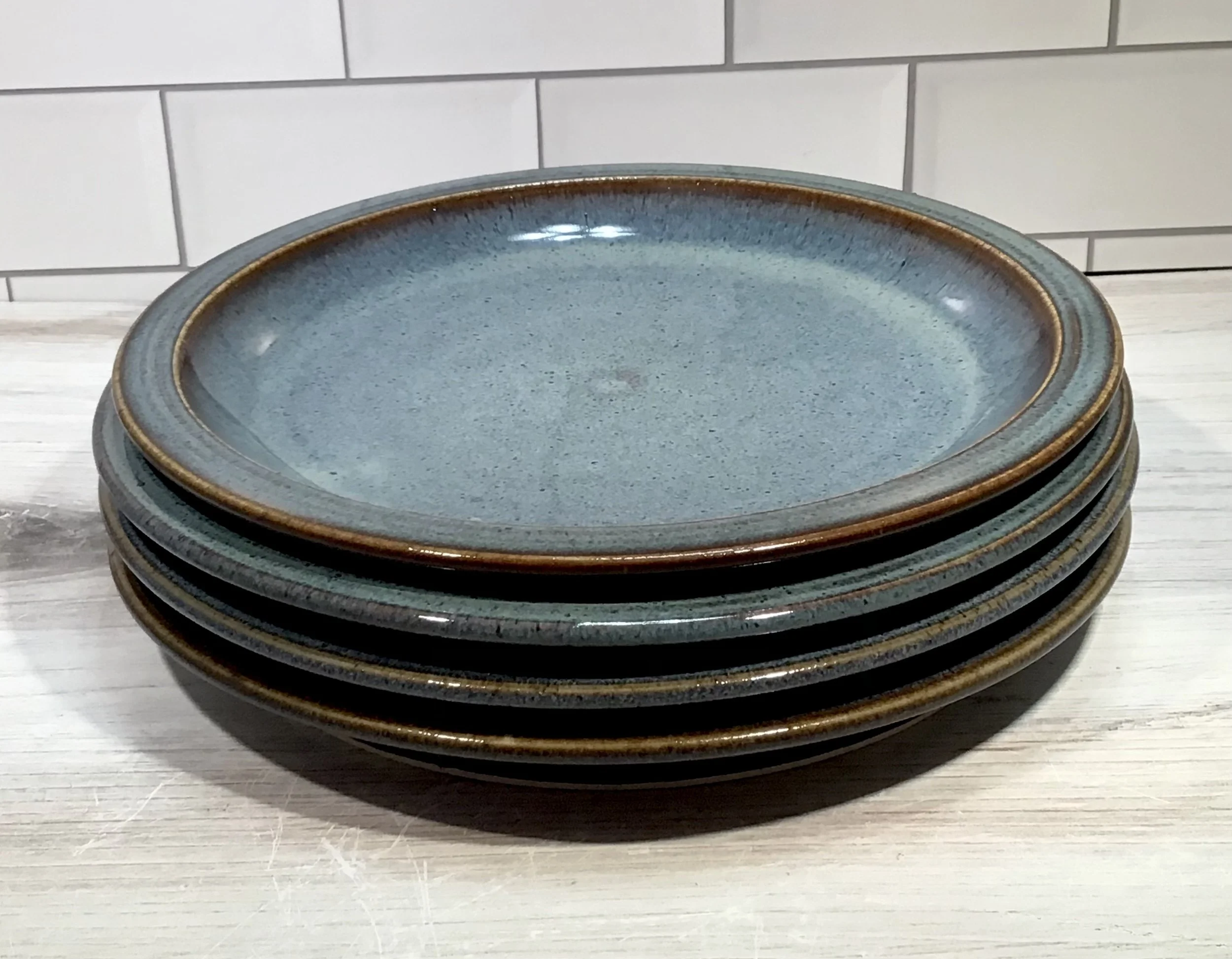 Handmade ceramic Set of 4 Dinner Plates-Handmade pottery dinnerware-4 dinner plates- Choose Your Glaze