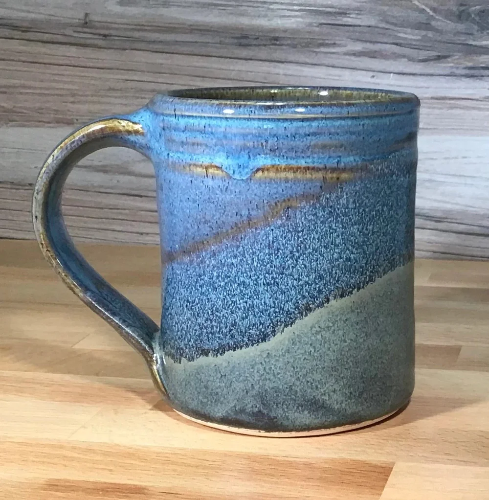 ceramic mug-14 ounce handmade pottery mugs-stoneware coffee/tea mugs   CRUTCHFIELD POTTERY