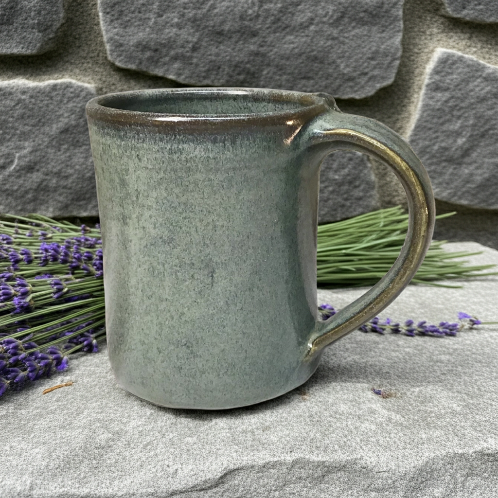 Handmade Pottery Mug --14-ounce-Slate--Stoneware mug
