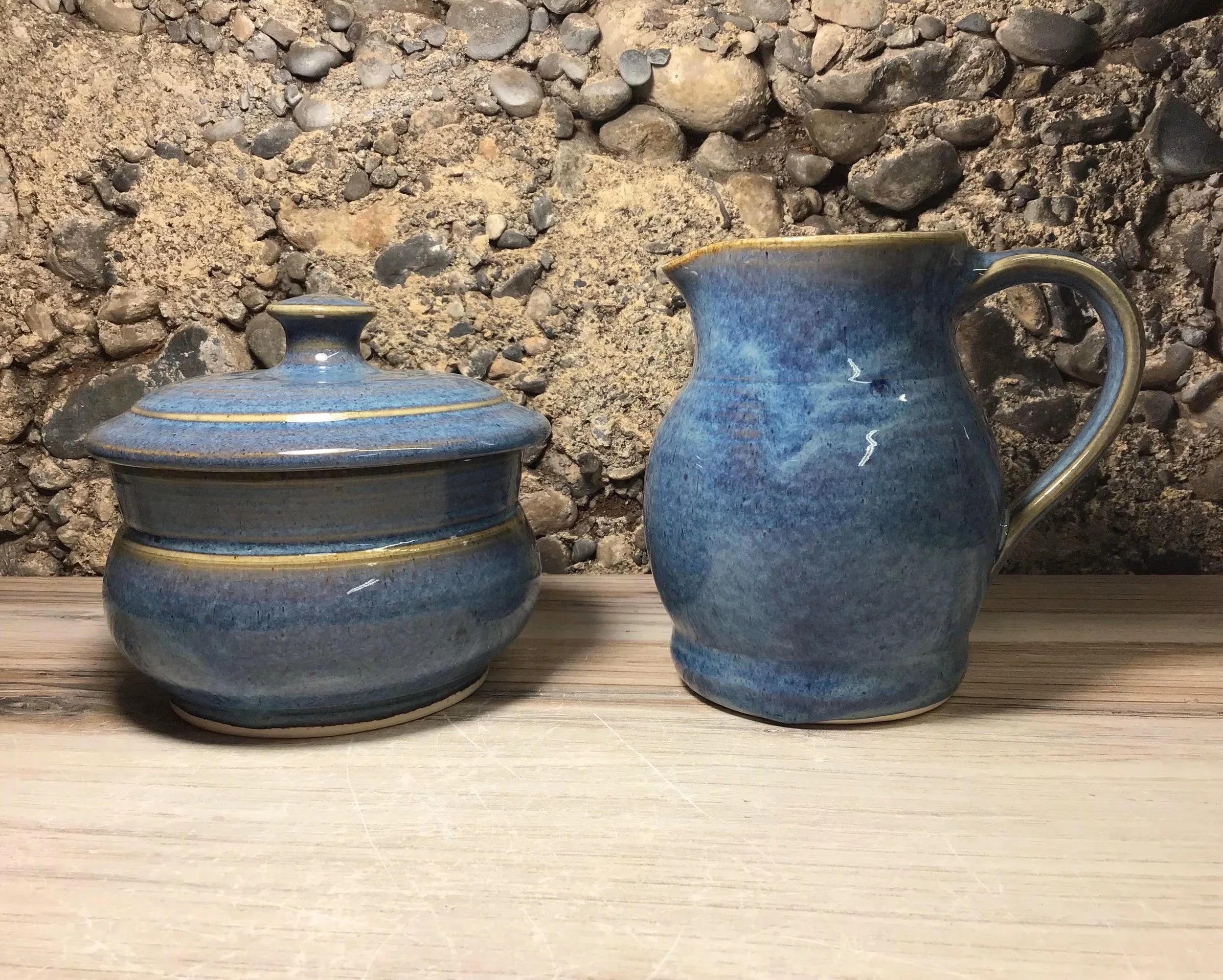 Handmade Pottery Sugar and Creamer Set--Choose Your Glaze--Stoneware Cream and Sugar Set