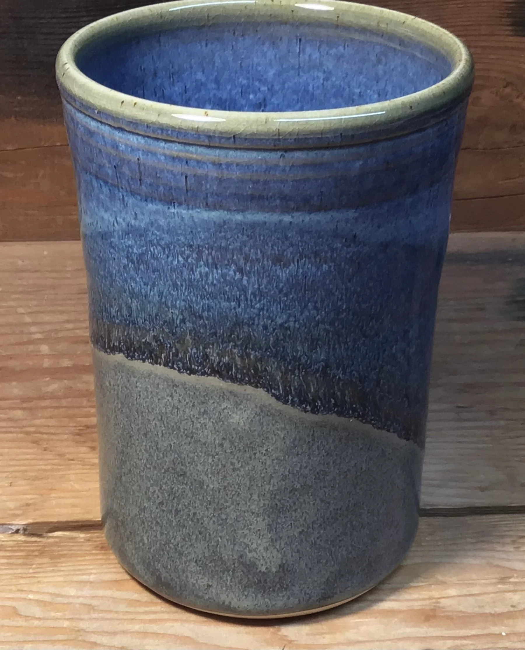 Handmade Pottery Tumbler--Slate-Twilight--16 Ounce Cup