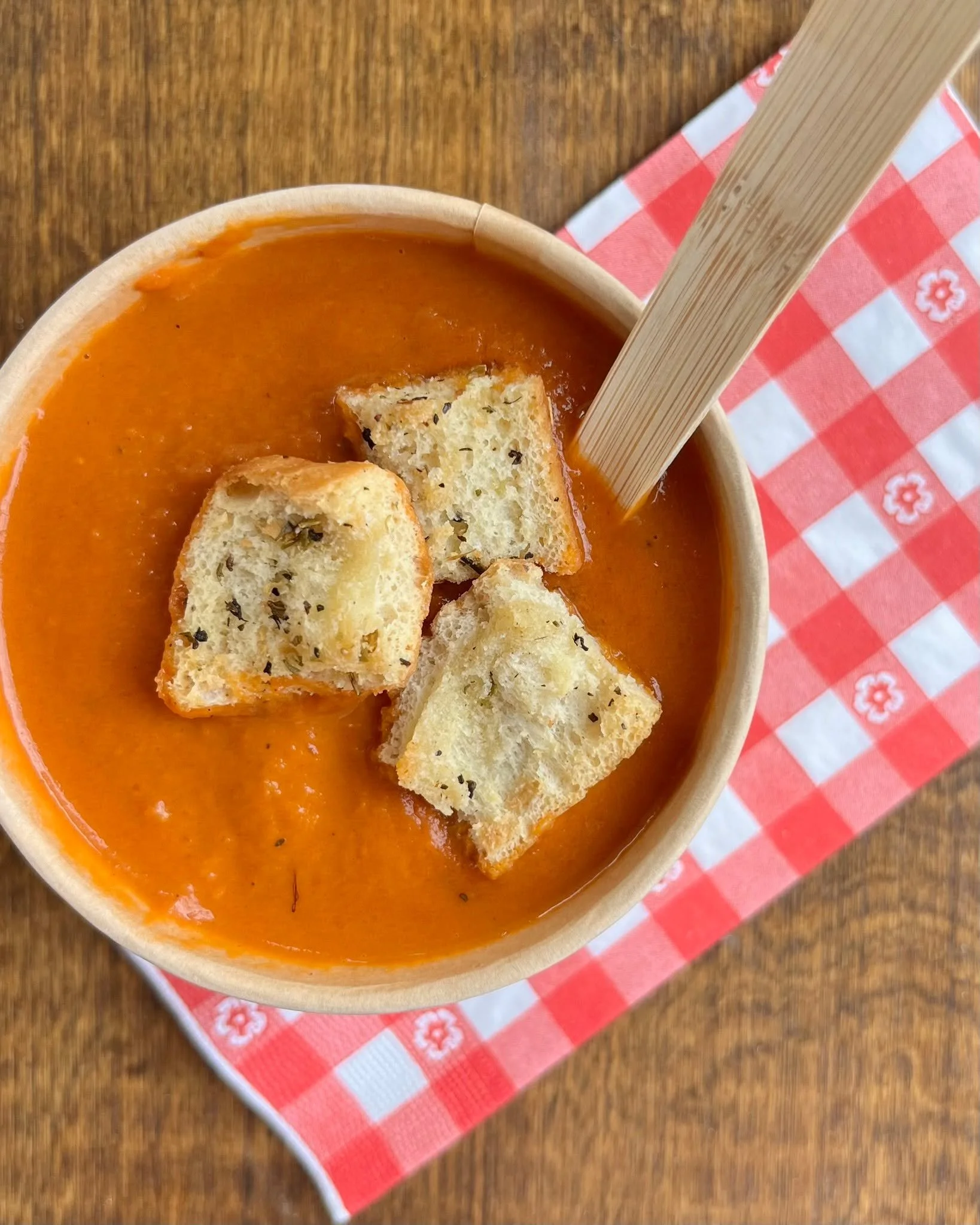 The first Friday of December is serving up Tomato Bisque and a *NEW* Grilled Ham &amp; Havarti sandwich featuring Davina Rae's Mild Hot Green Sauce (made to order)! Stop in for a bite, grab a treat for the weekend. The team is here from 10am to 6pm! 