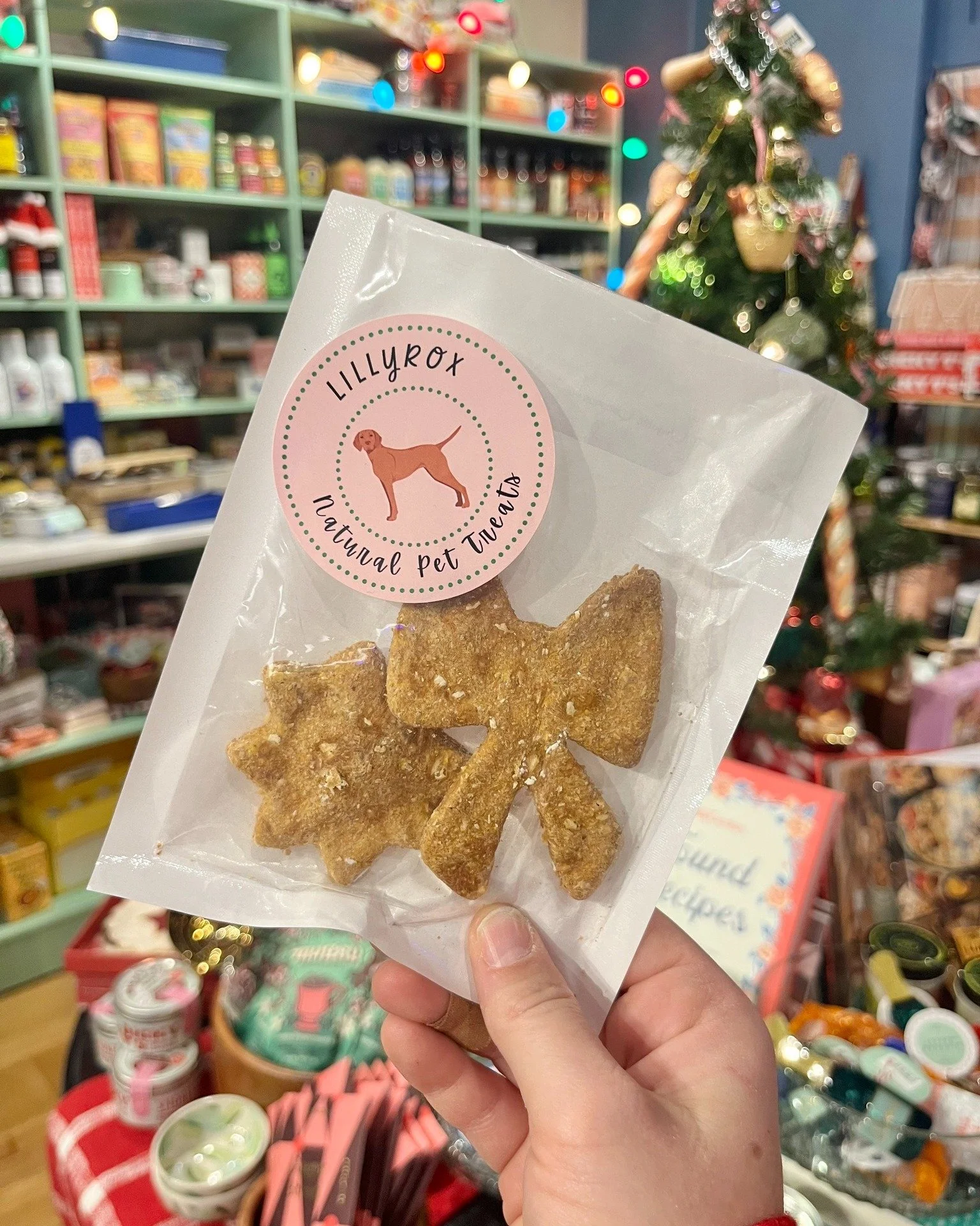 Santa Paws is coming to town! 🐾🎄 We just got a restock of @lillyroxtreats Christmas-shaped dog treats for the goodest pups on your list. Frozen treat packs are also available in the freezer &mdash; we&rsquo;ll be keeping these stocked all December 