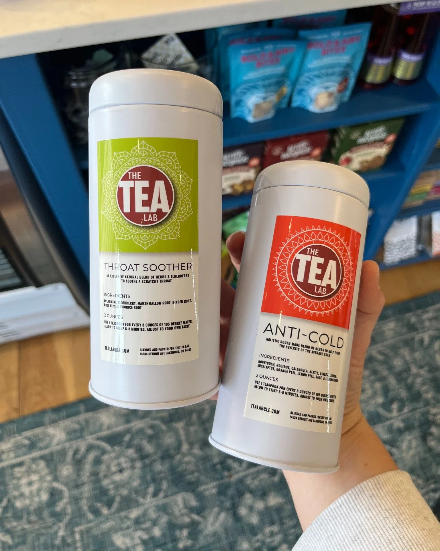 We&rsquo;re loving these local blends from @tealabcleveland &mdash; Throat Soother, Anti-Cold, and Detox &mdash; are perfect for staying cozy and feeling your best this season. Find them in the Market!

🧺 Weekend Hours: 🧺
Thursday &amp; Friday: 10a
