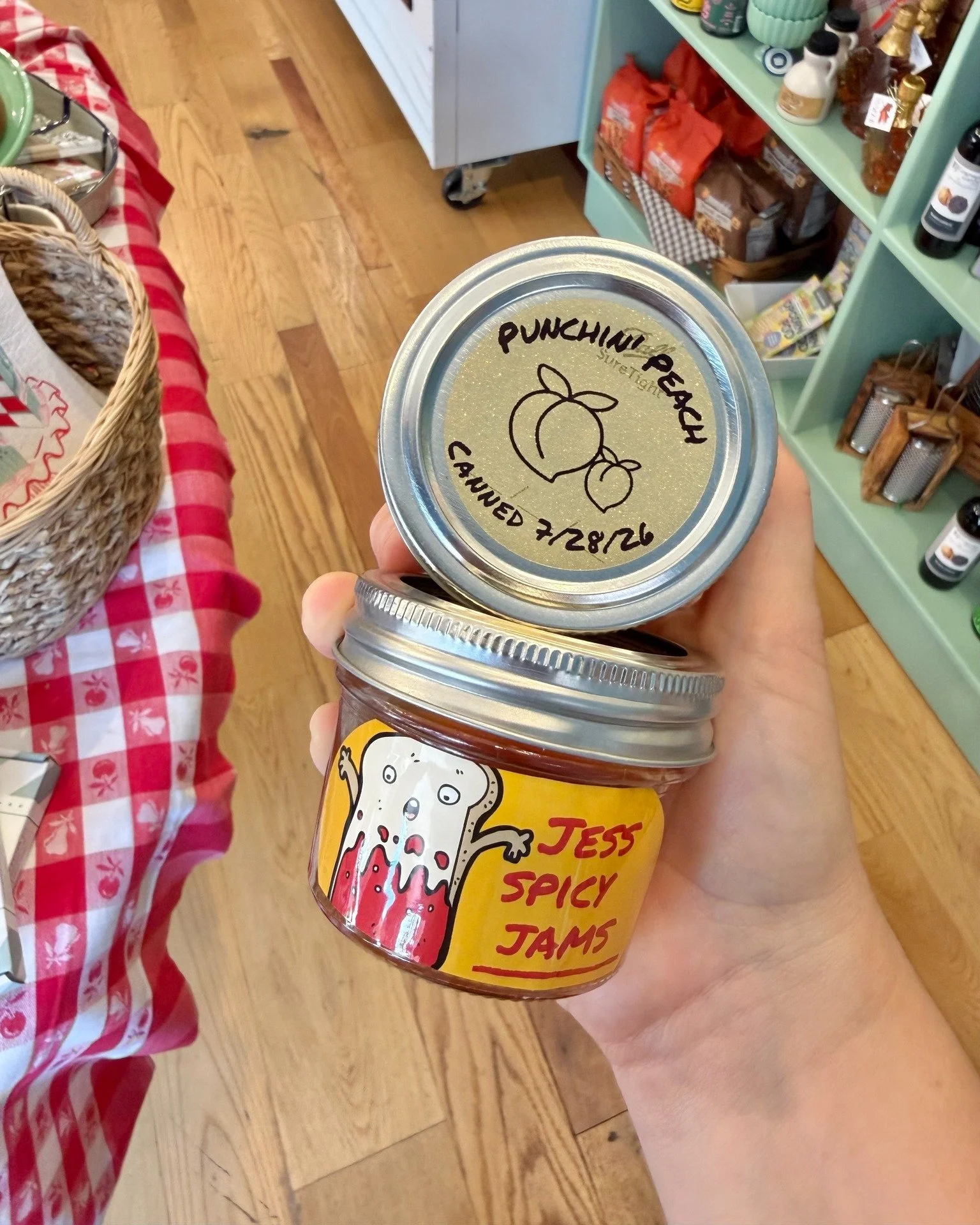 Don't miss out on this seasonal jam drop. 🍑☀️ Punchin' Peach from Jess Spicy Jams is now on our shelves, bringing sweet summer peach flavor with just the right kick. While you're here, stock up on favorites like Scary Cherry and the rest of Jess's s