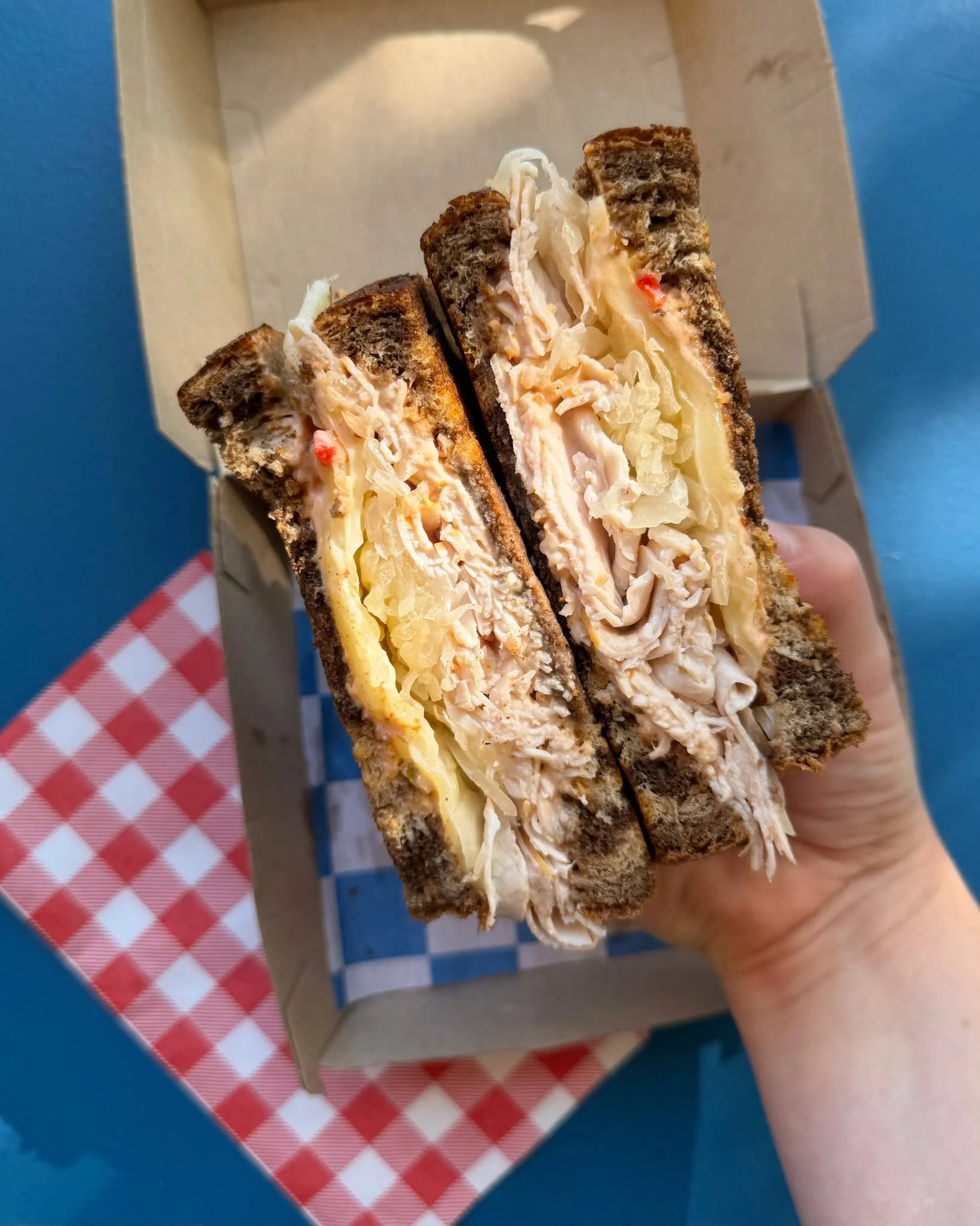 Today&rsquo;s forecast is screaming for something toasted + cozy. ☁️🥣 Tomato Bisque is in the crock, and it&rsquo;s your last chance for our Turkey Reuben! Swipe to check out the full Friday lineup. 

Come wander the MARKET, check out our new fall a