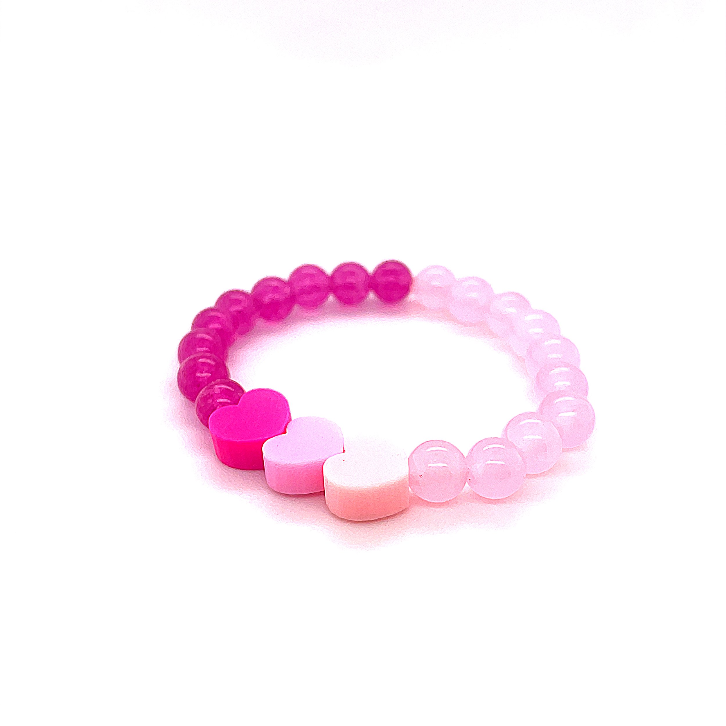 Bodhi Bracelet Female Ice Transparent Gradient Pink Beads Hand Rings  Imitation White Jade Plate Bracelet - AliExpress
