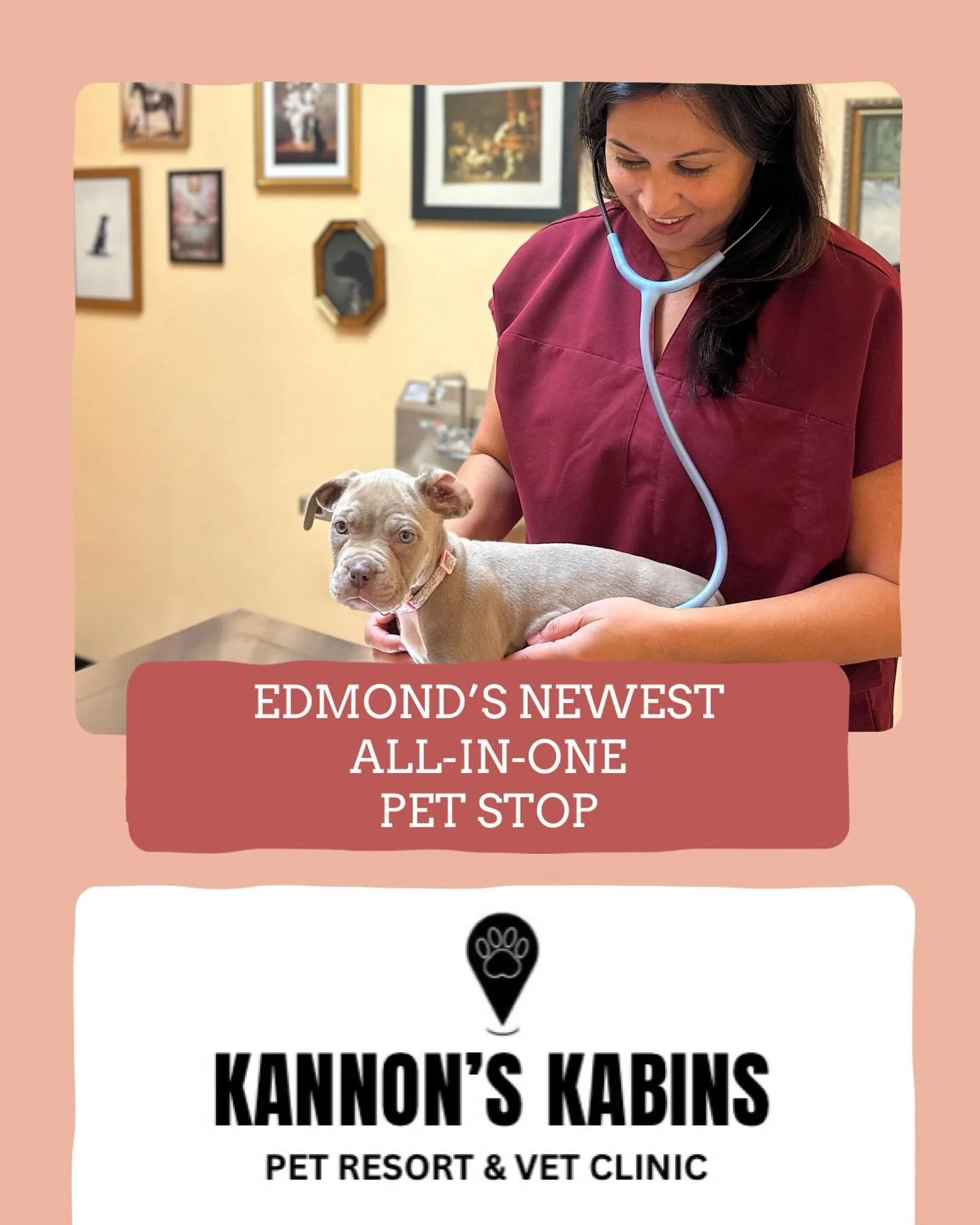 We are Edmond&rsquo;s newest all-in-one pet stop! 

🥇Voted Edmond&rsquo;s Best Kennel 
🐶 Dog Boarding
🐱 Cat Boarding
🦜 Exotic Pet Boarding
🐕 Doggy Daycare
✂️ Grooming
👩&zwj;⚕️ Full Service Vet Clinic 

We would love some new clients! Call to bo