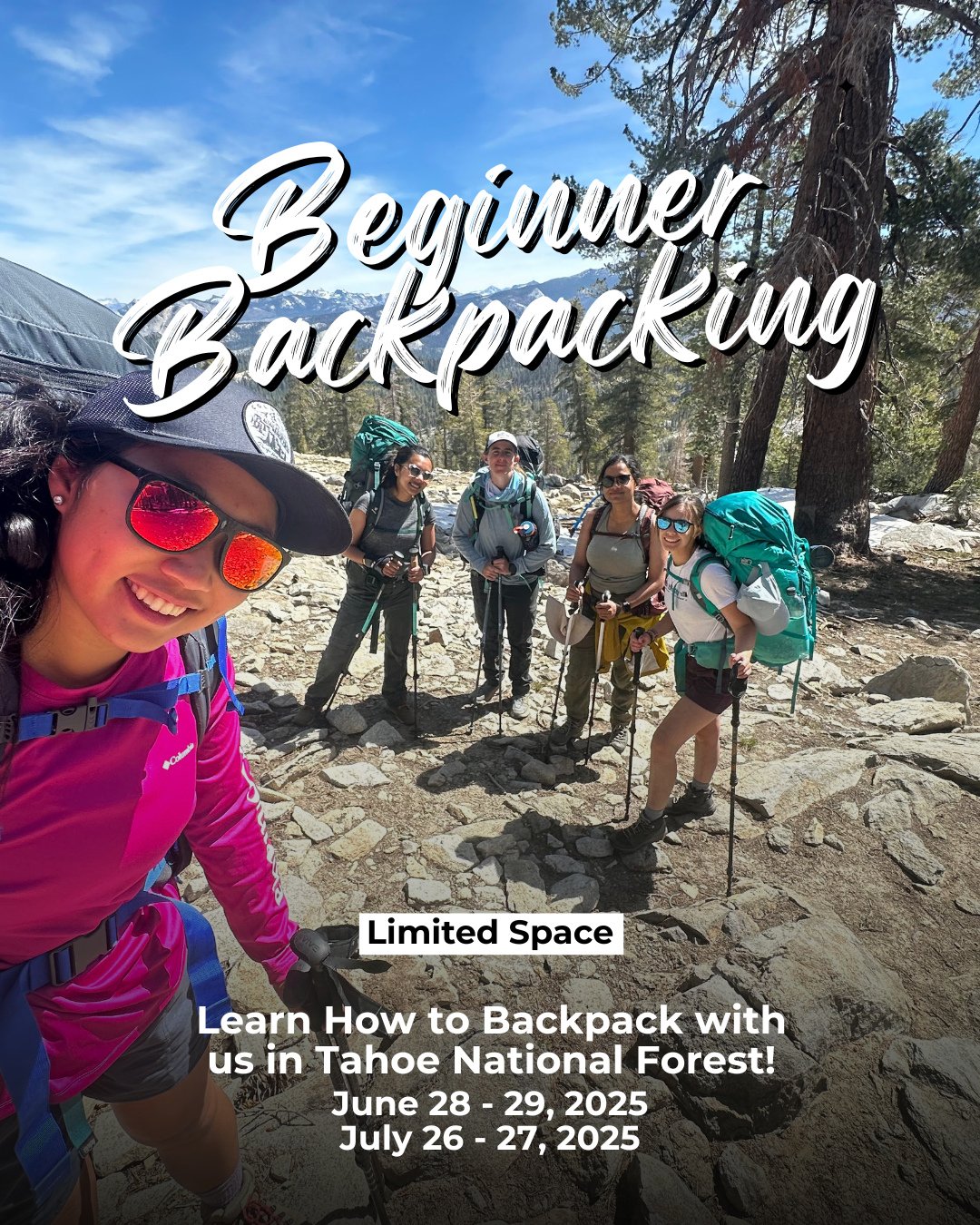 Ready to try backpacking&mdash;but not sure where to start?⁠
⁠
Join us just outside Truckee, CA in the beautiful Tahoe National Forest for a confidence-building overnight that teaches you the real-world skills every beginner should know.⁠
⁠
🥾 No bac