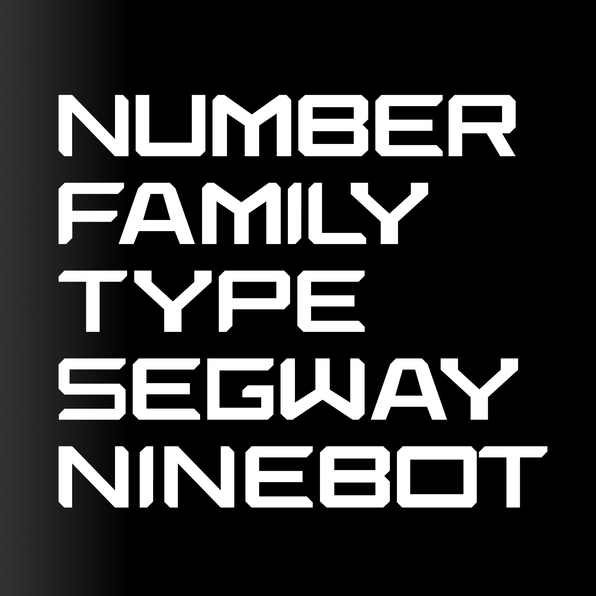 Ninebot HMI Font