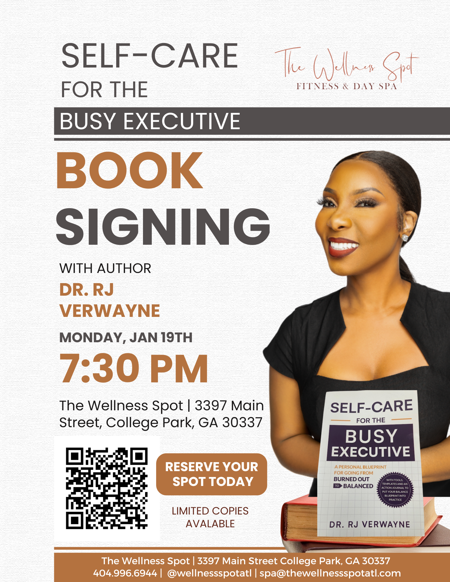 Self-Care for the Busy Executive Book Signing with Author Dr. RJ Verwayne