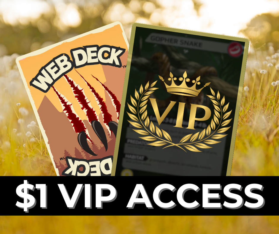WEB DECK WILDLIFE TRADING CARDS KICKSTARTER VIP ACCESS