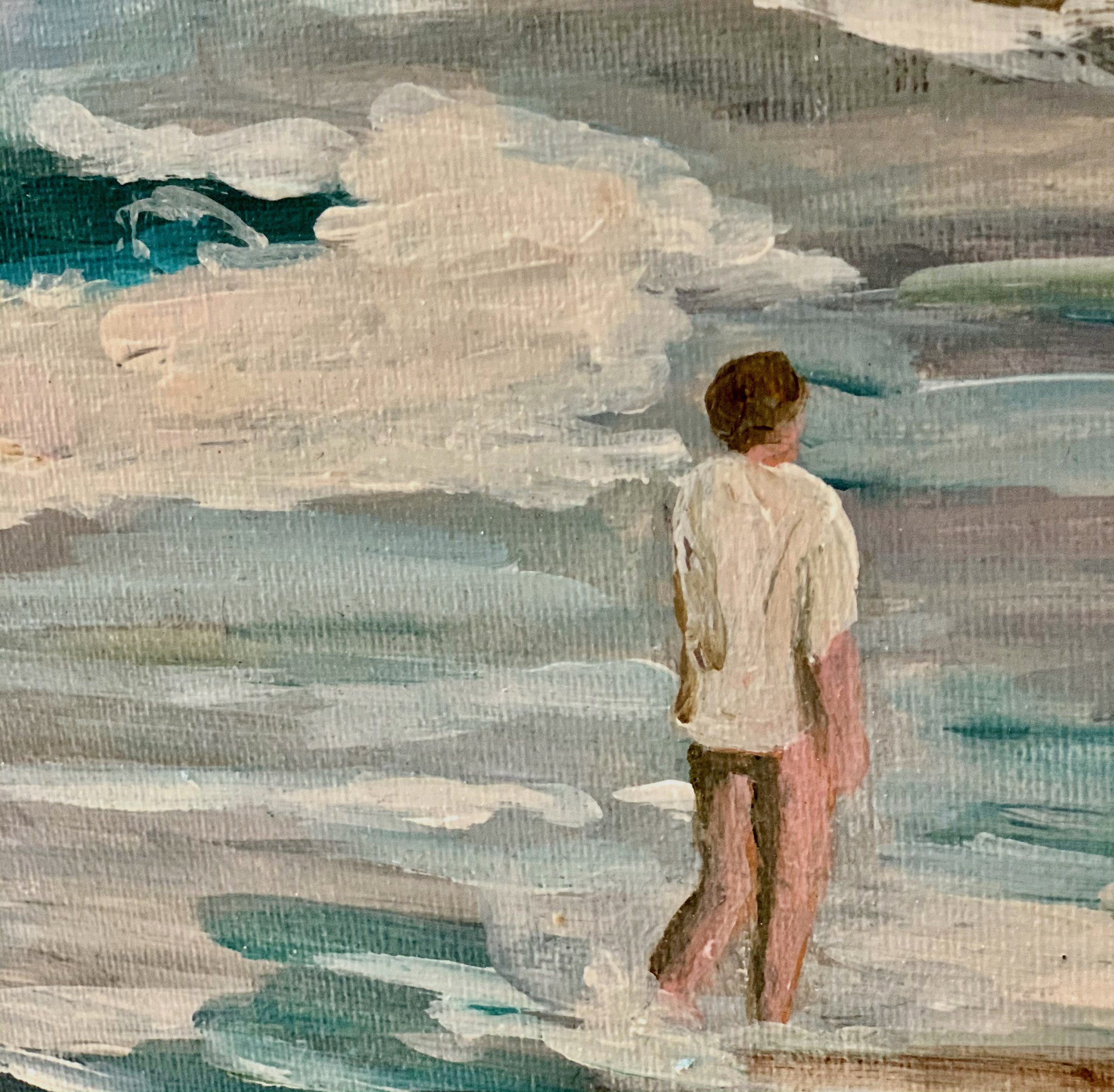 Beach Contemplation Original Art Painting Rachel Rae