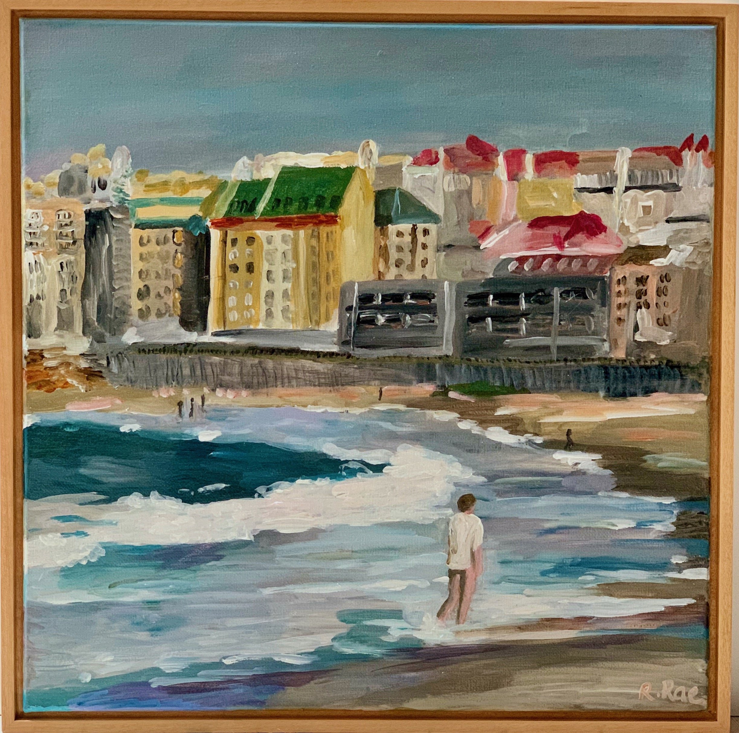 Beach Contemplation Original Art Painting Rachel Rae