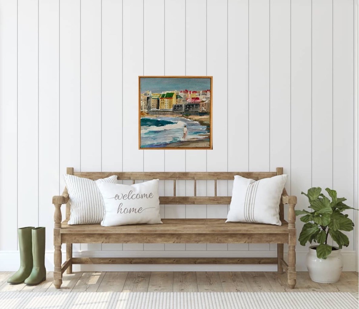 Beach Contemplation Original Art Painting Rachel Rae