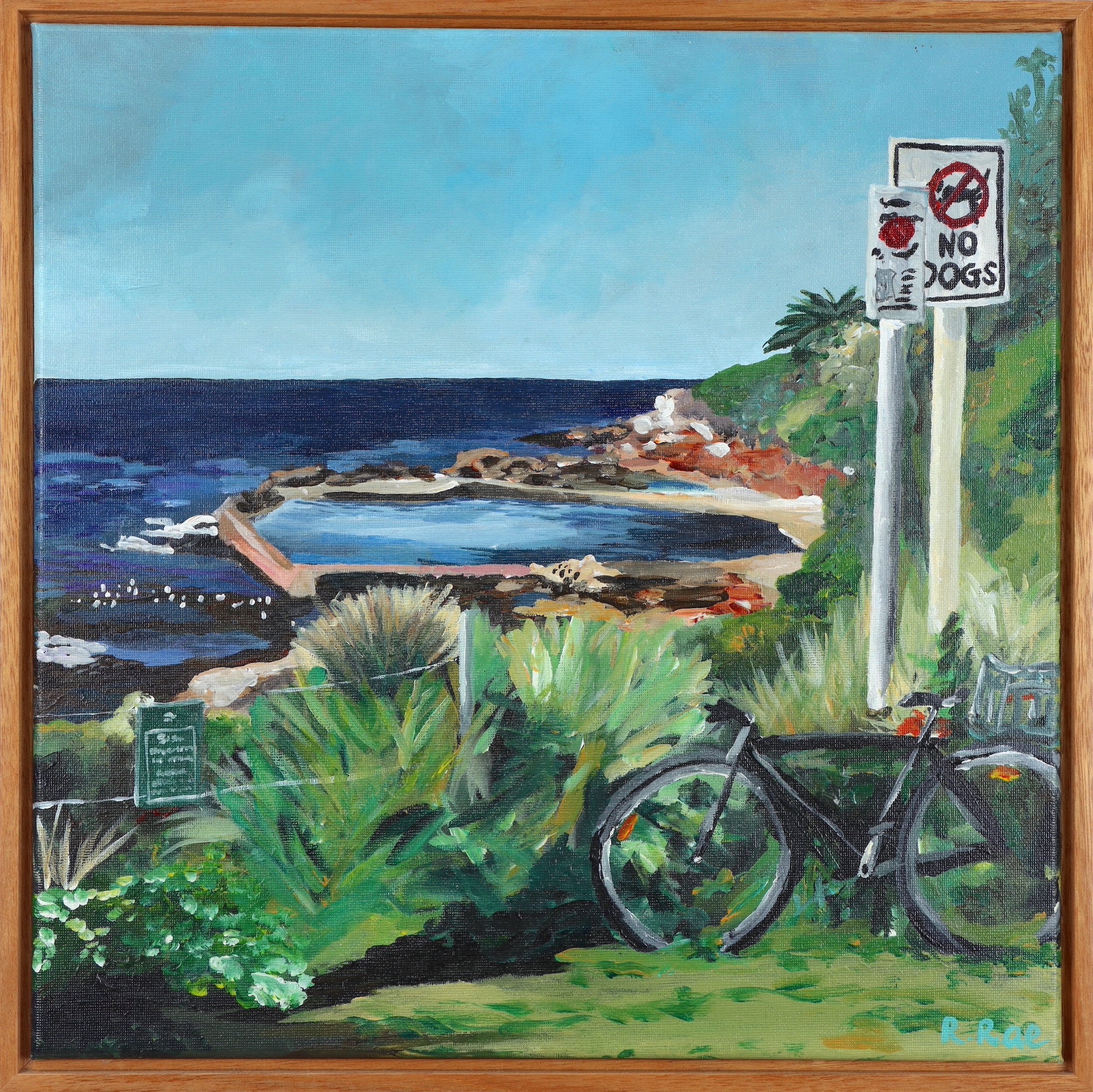 Rachel Rae Art Original painting artwork Malabar Rock Pool