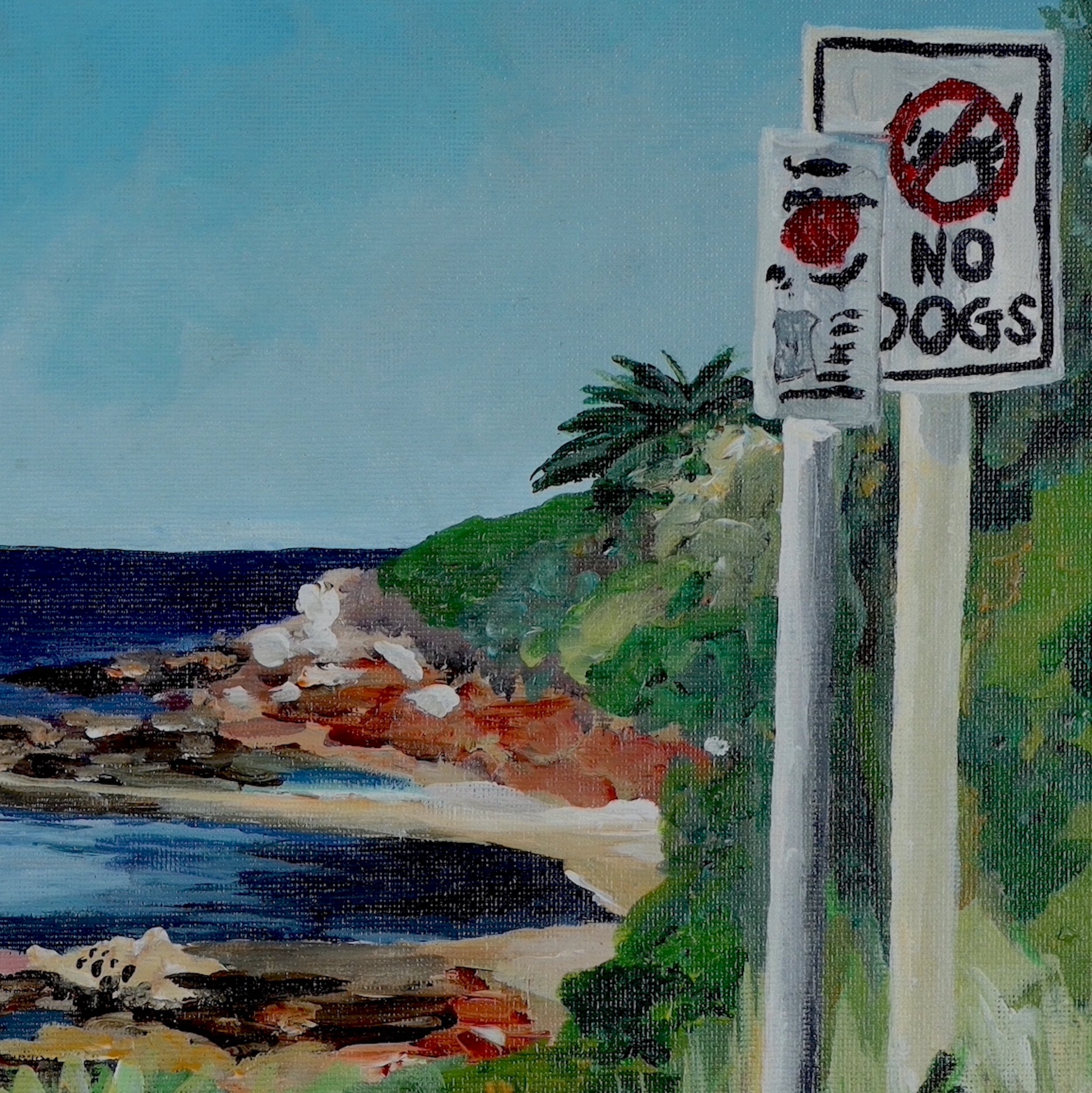 Rachel Rae Art Original painting artwork Malabar Rock Pool