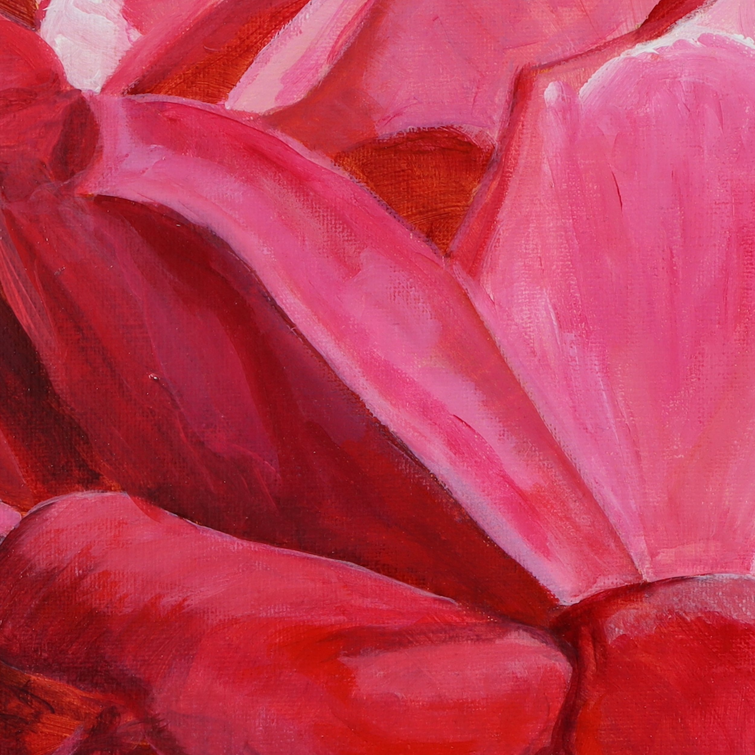Rachel Rae Original Painting Artwork Pink Rose Close up