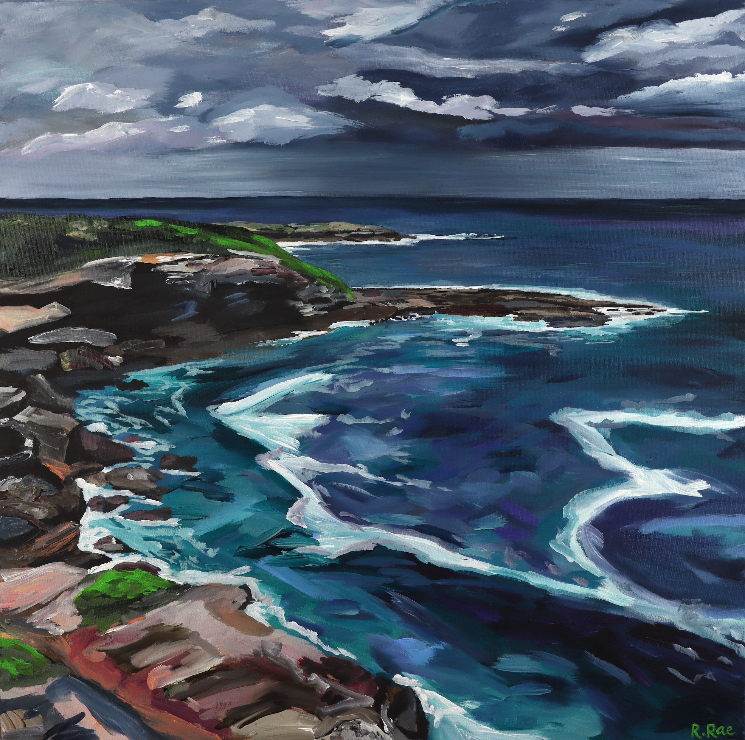 Original Artwork Painting by Australian Artist Rachel Rae - Bunnabee - Kamay National Park (Cape Banks)