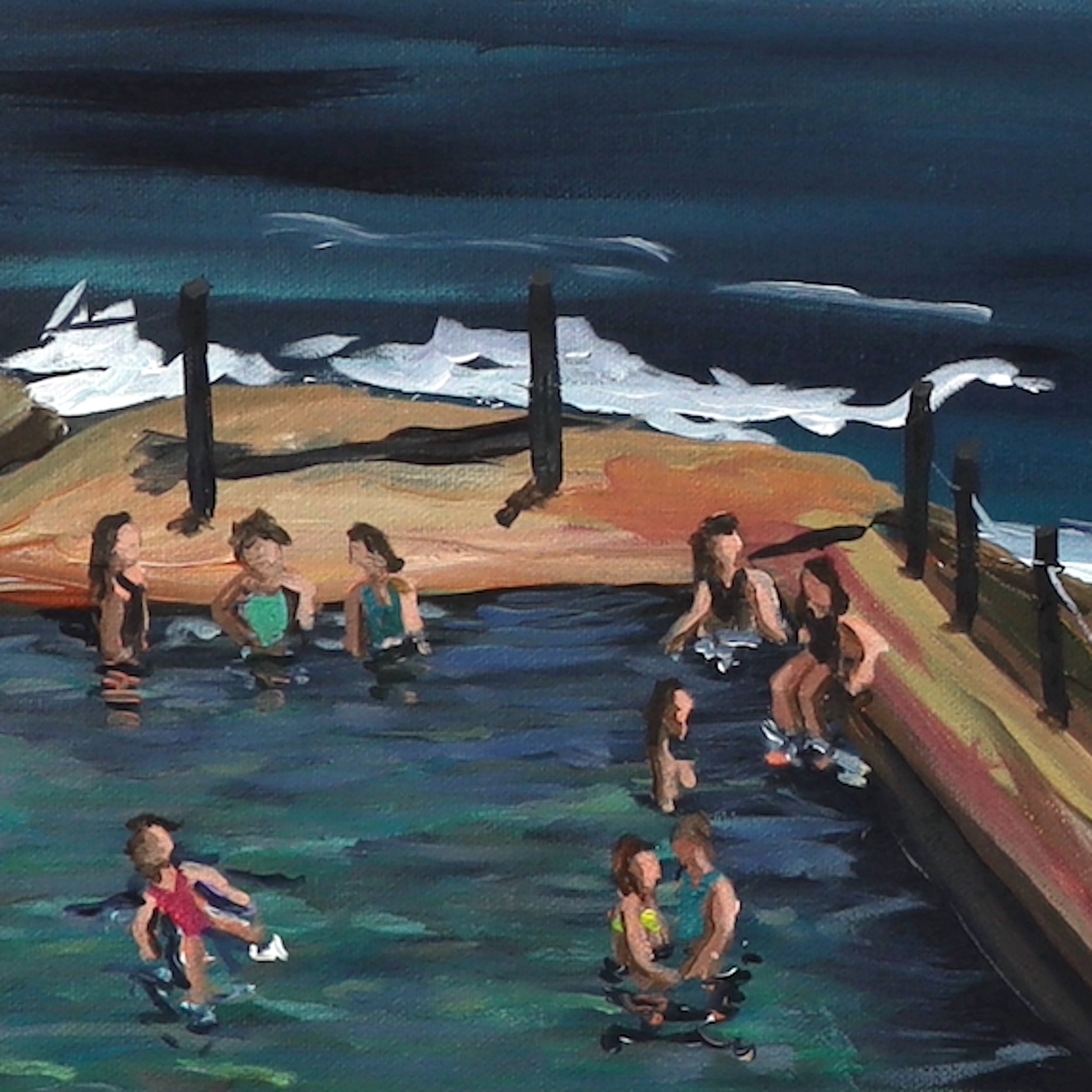 McIver Women's Baths - Coogee by Australian Artist Rachel Rae
