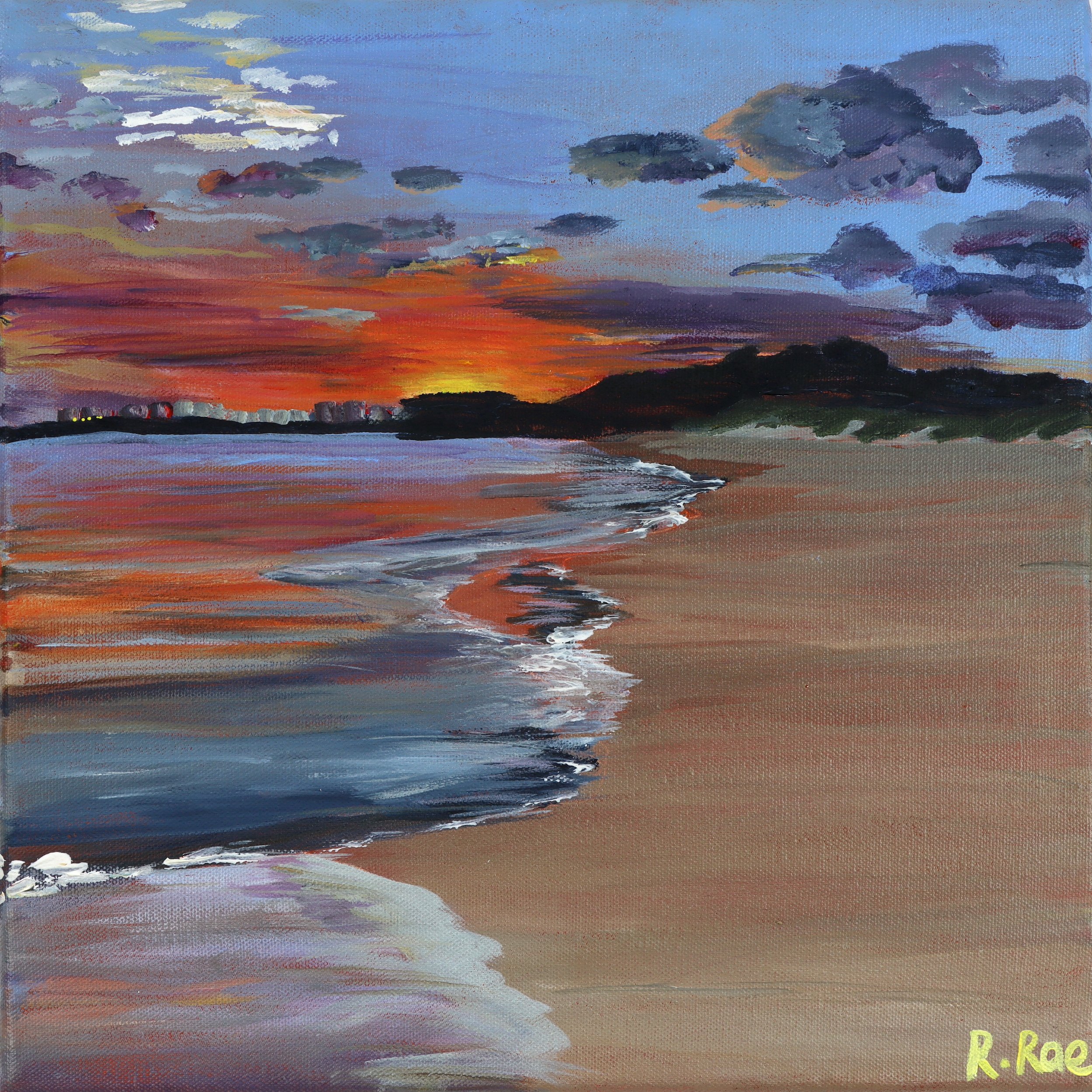Sunset at Yarra Bay - Original painting by Australian Arist Rachel Rae