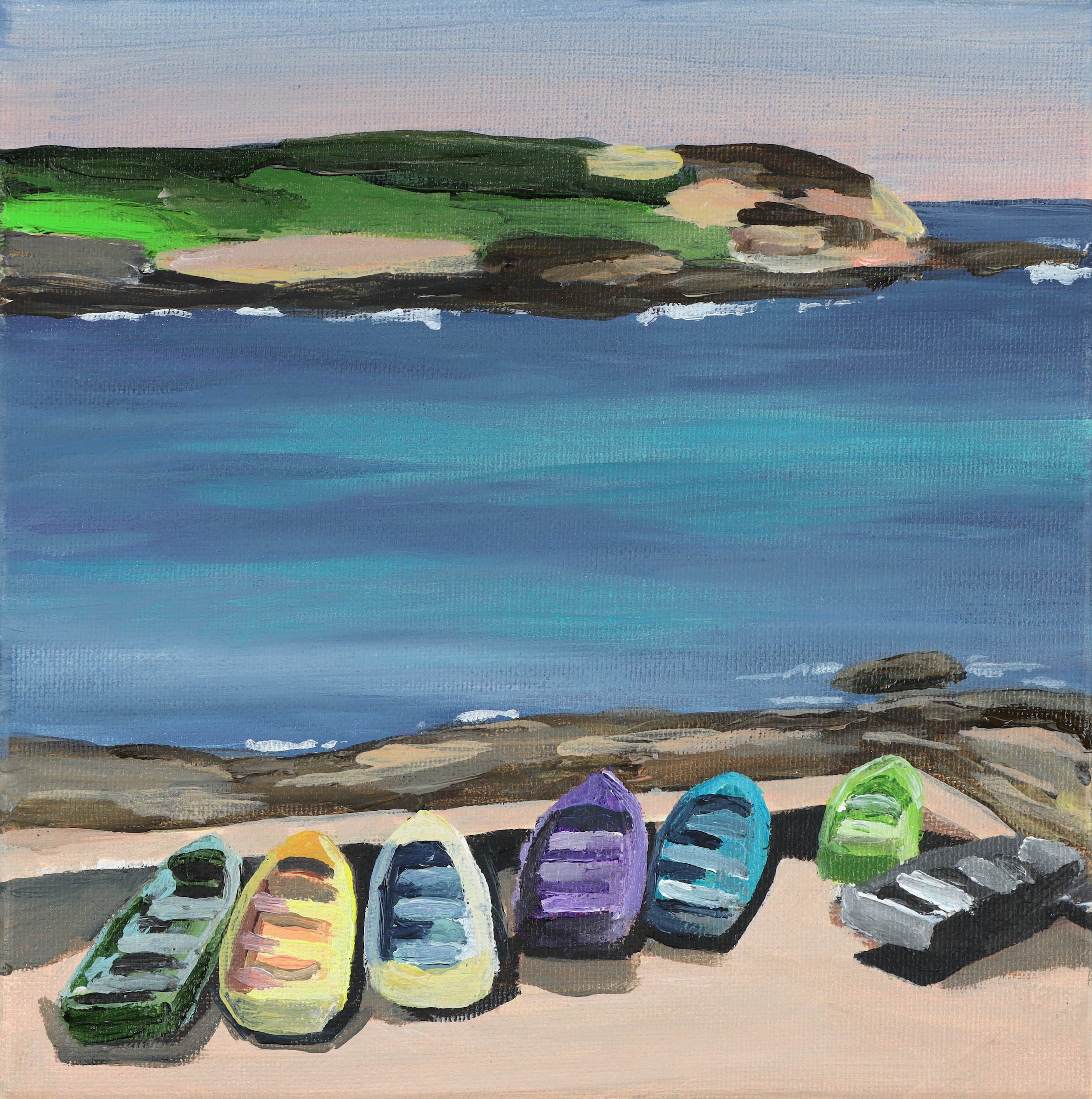 Malabar Mini - Boat Ramp original painting by Australian Artist Rachel Rae.