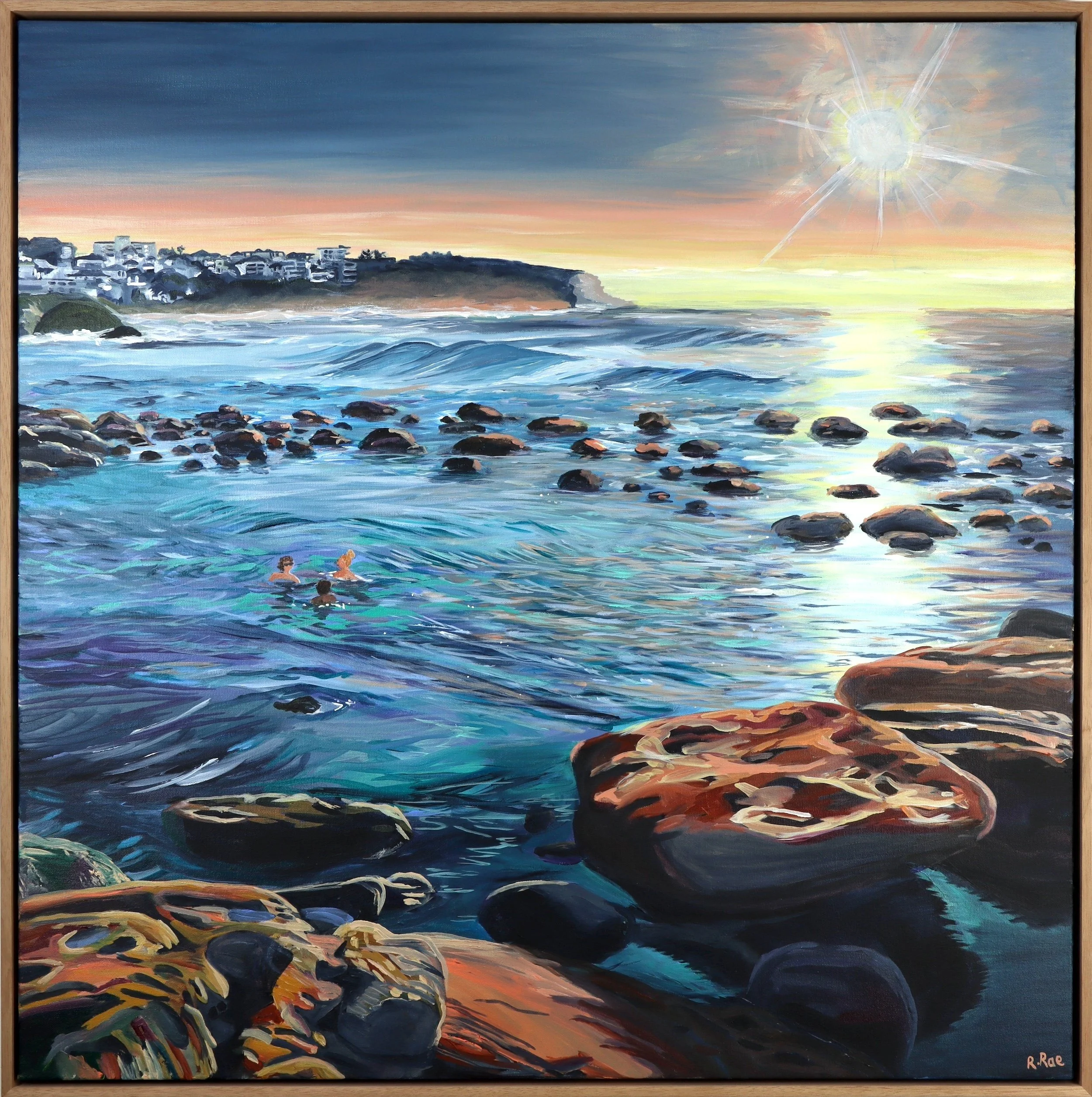 Awakenings at the Bronte Bogey Hole  (original framed)