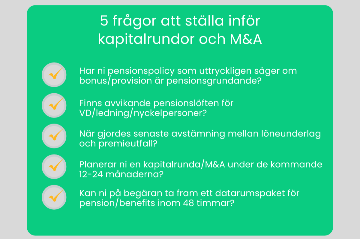 Inför kapitalrunda eller M&A