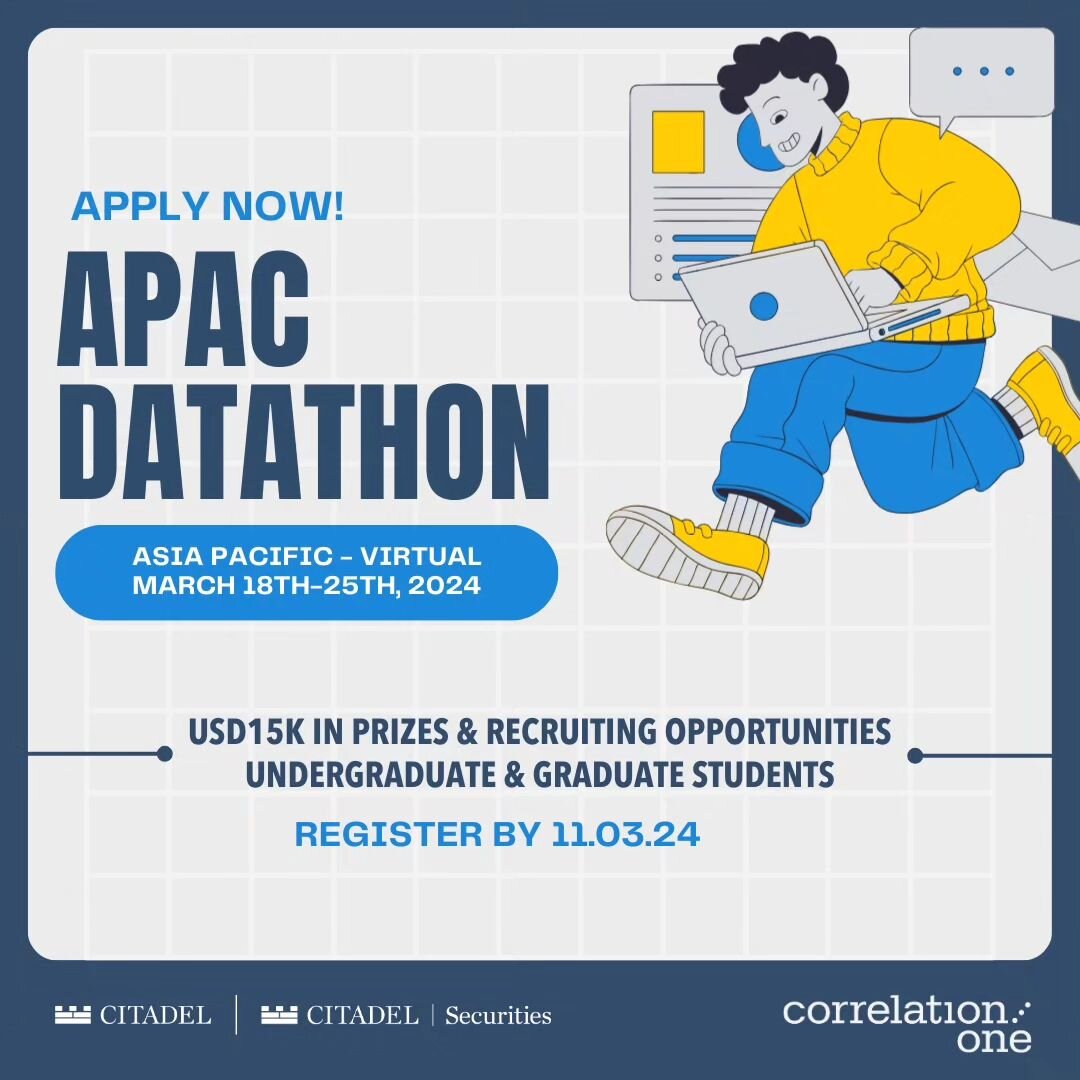 ⭐️Apply now! https://www.citadel.com/careers/students/datathons/?utm_source=correlationone&amp;utm_medium=email&amp;utm_campaign=apac_mar2024⭐️