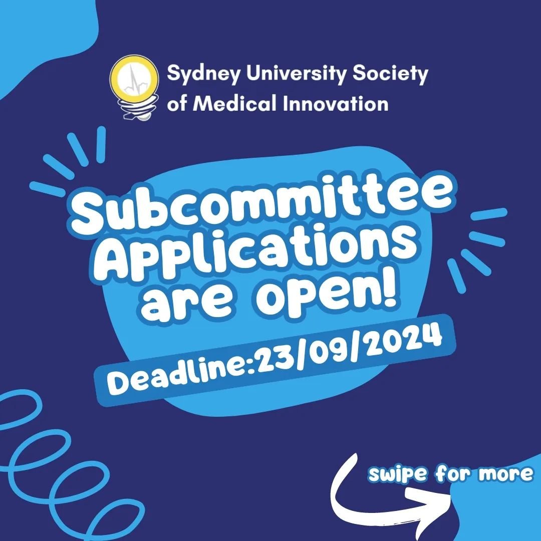 We are recruiting for our Subcommittee!! ✍️🧑&zwj;💻🔬

We are looking for enthusiastic and bright individuals who are eager to take on board tasks and learn the inner workings of our society! 🤝

🌟 At SUSMI, we collaborate with Medtech companies an