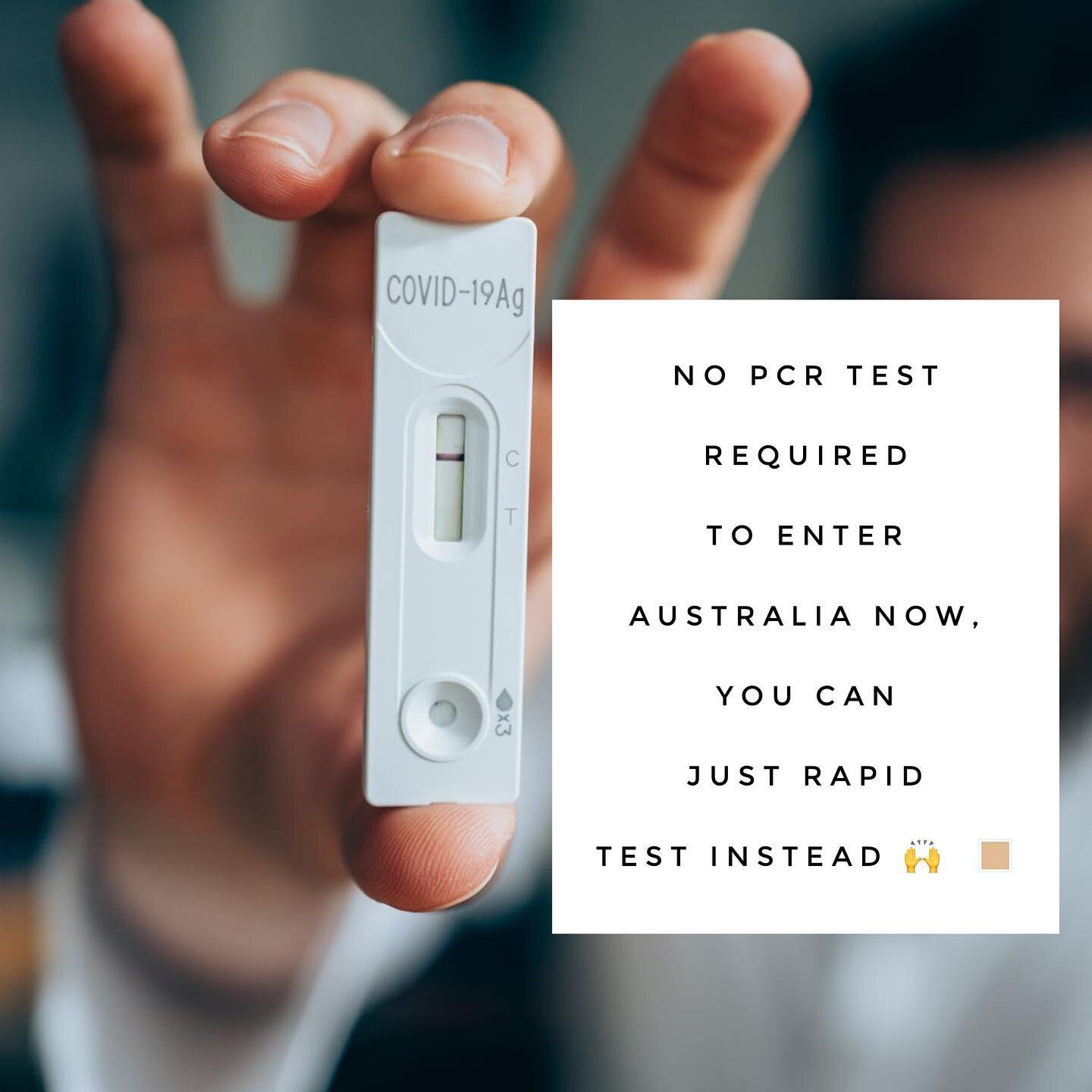 This is great news for travellers - you no longer need a negative PCR test to enter Australia, just a negative rapid test (taken under the supervision of a medical practitioner- eg. a pharmacist).
.
For further information, please go to:
https://www.