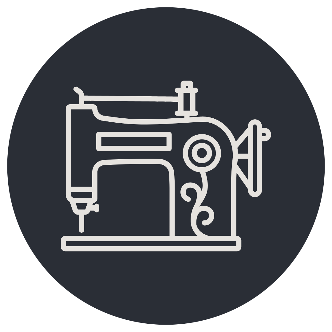 sewing machine icon to represent sampling