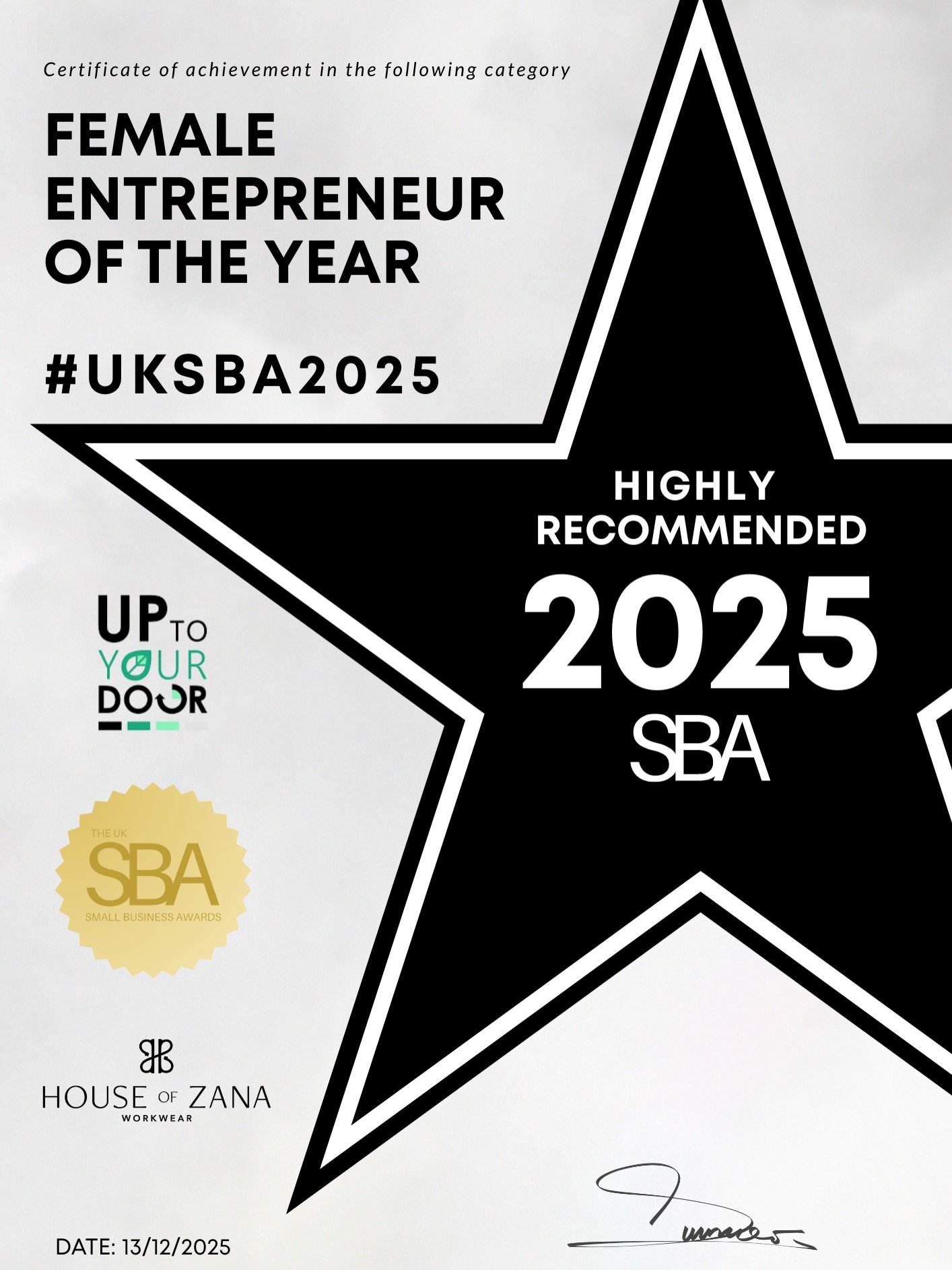 Still taking this in 🤍❤️.

Being Highly Recommended in the Female Entrepreneur of the Year category at the UK Small Business Awards 2025 is an honour I don&rsquo;t take lightly.

Entrepreneurship often looks polished from the outside, but behind it 