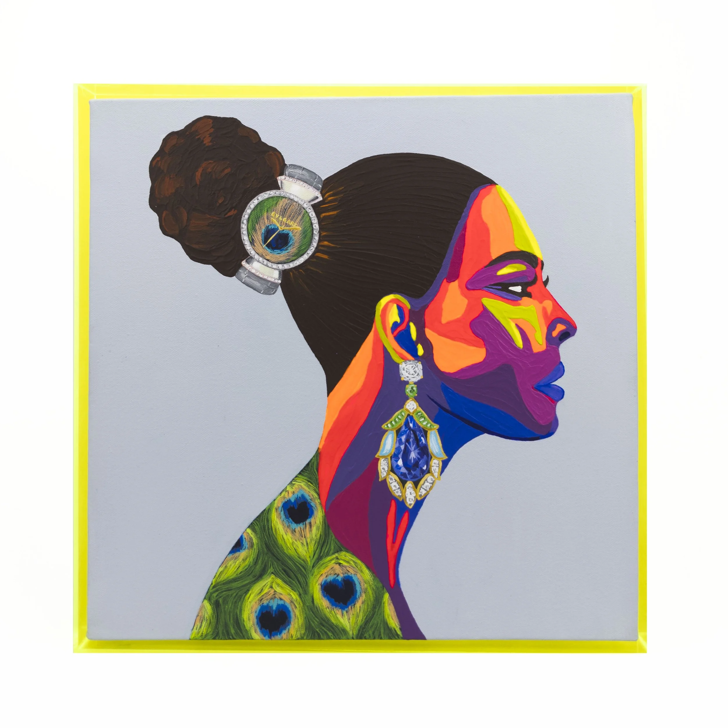 Divas’ dream – Acrylic on Canvas with Box frame, 15 X 15 inches