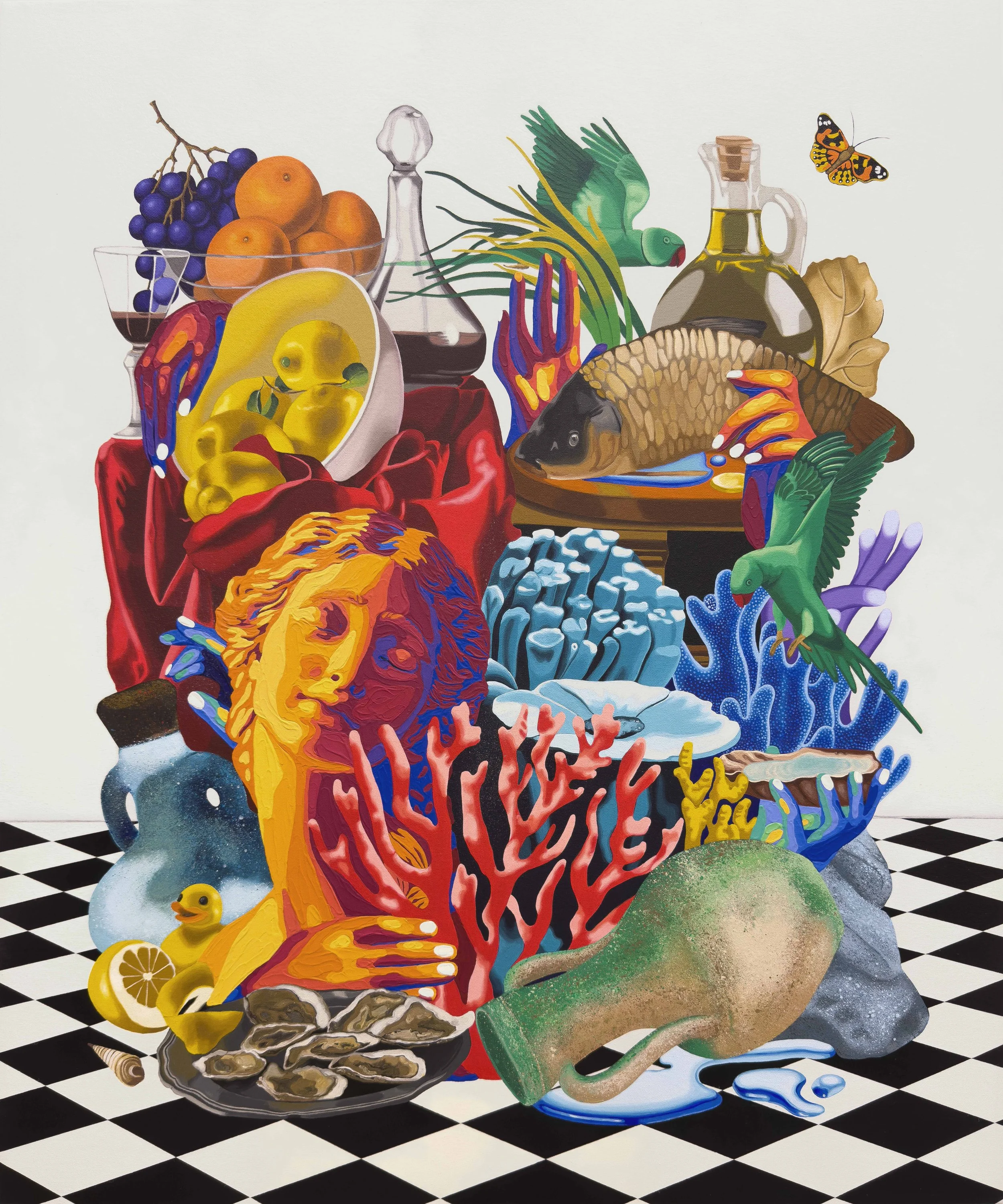 Underwater inheritance, Acrylic on Canvas, 30" X 36"