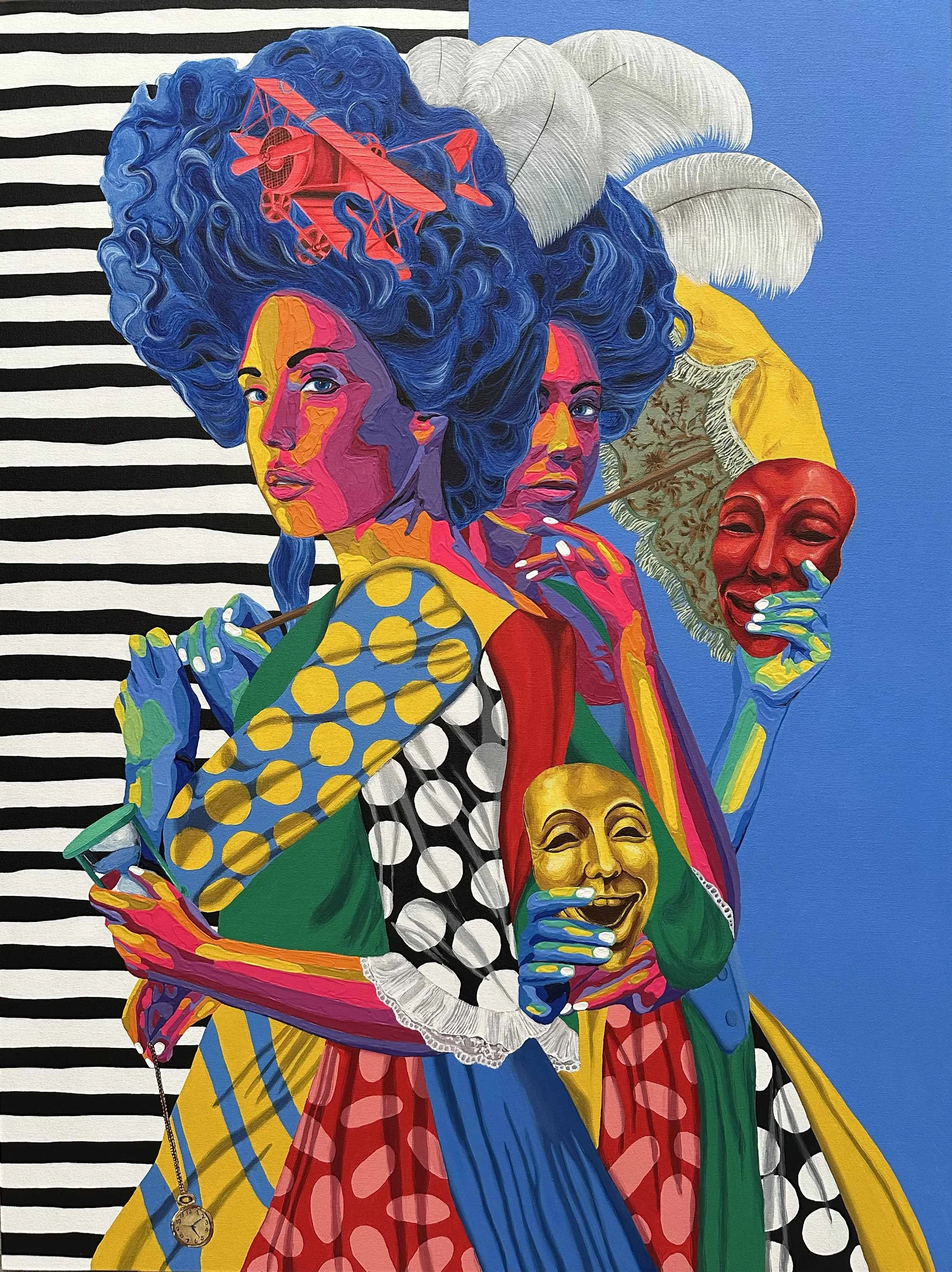 An allegory of time, Acrylic on Canvas, 30" X 40"